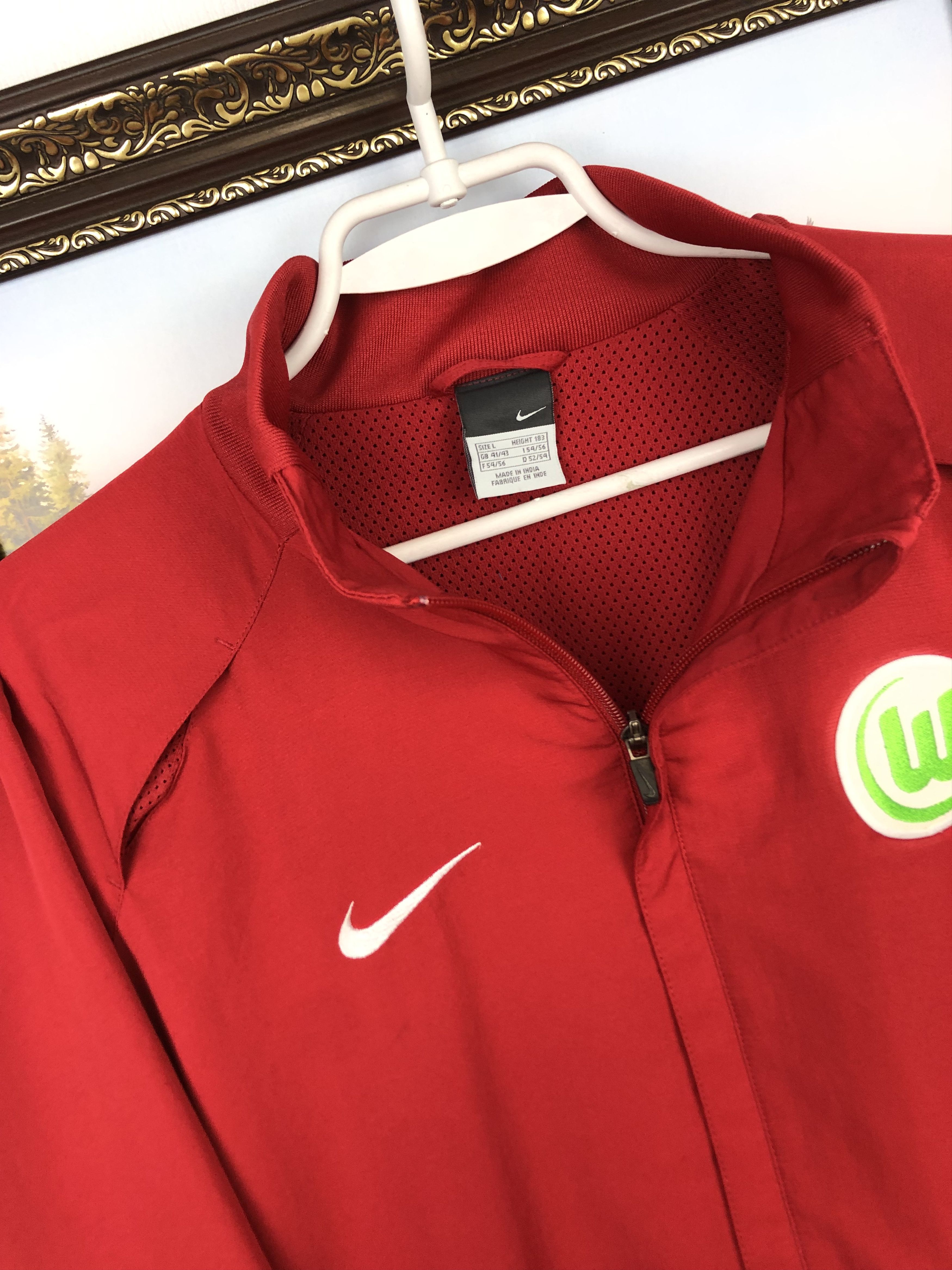 Nike Vintage Nike VfL Wolfsburg Football Jacket Soccer Track Top Size US L / EU 52-54 / 3 - 3 Thumbnail