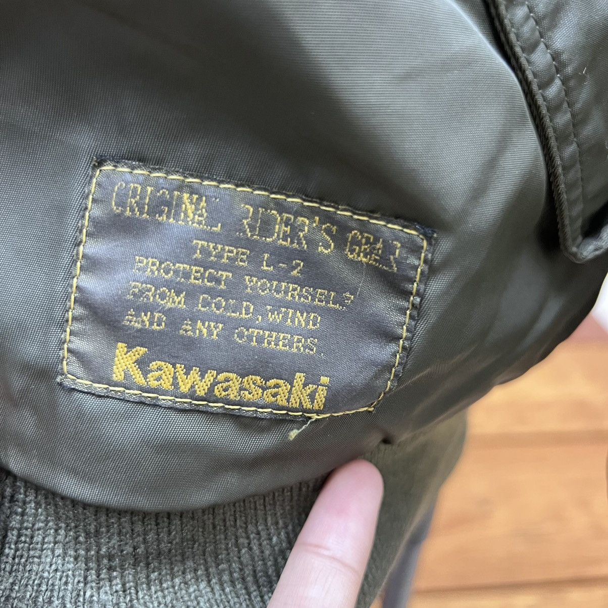 Vintage Vintage Kawasaki Military Style Bomber Jacket Racing Size US L / EU 52-54 / 3 - 3 Thumbnail