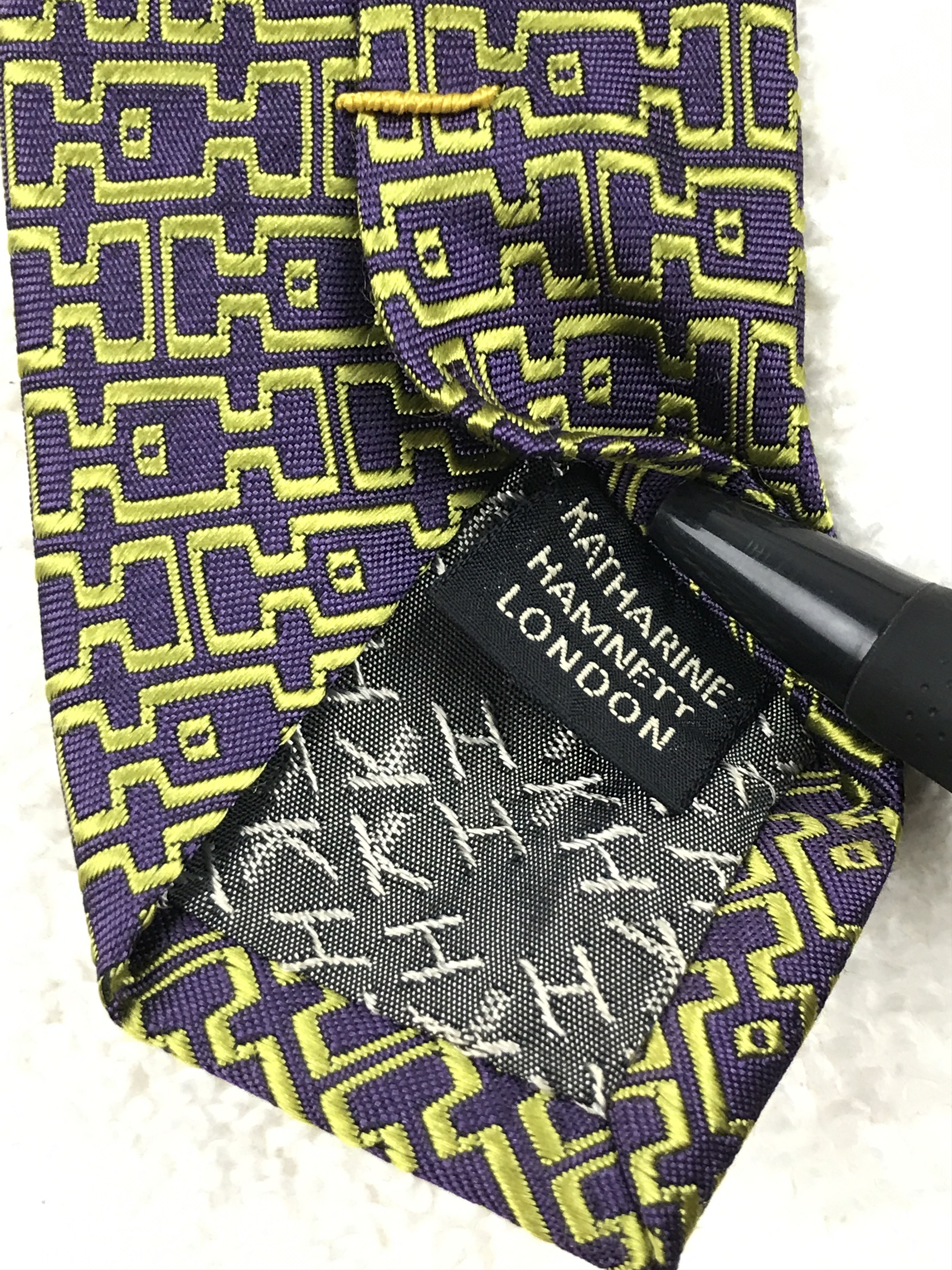 Designer × Katharine Hamnett London × Vintage Vintage Katharine Hamnett London Silk Necktie Size ONE SIZE - 7 Thumbnail