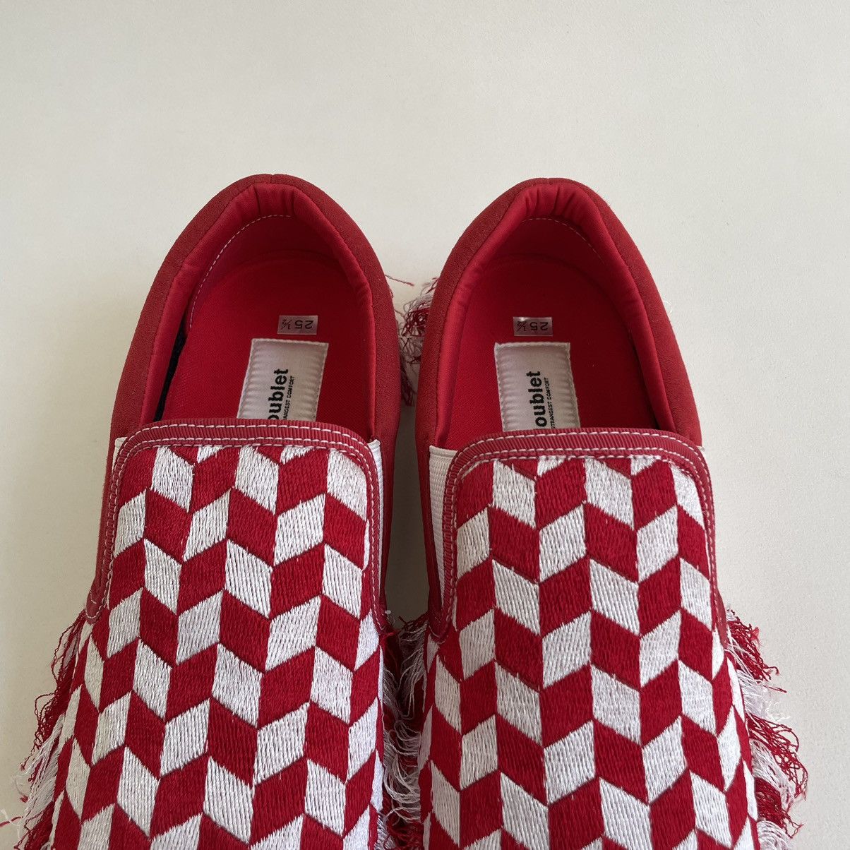 Doublet Tasseled Woven Check Slip On Sneakers Size US 8 / EU 41 - 5 Thumbnail