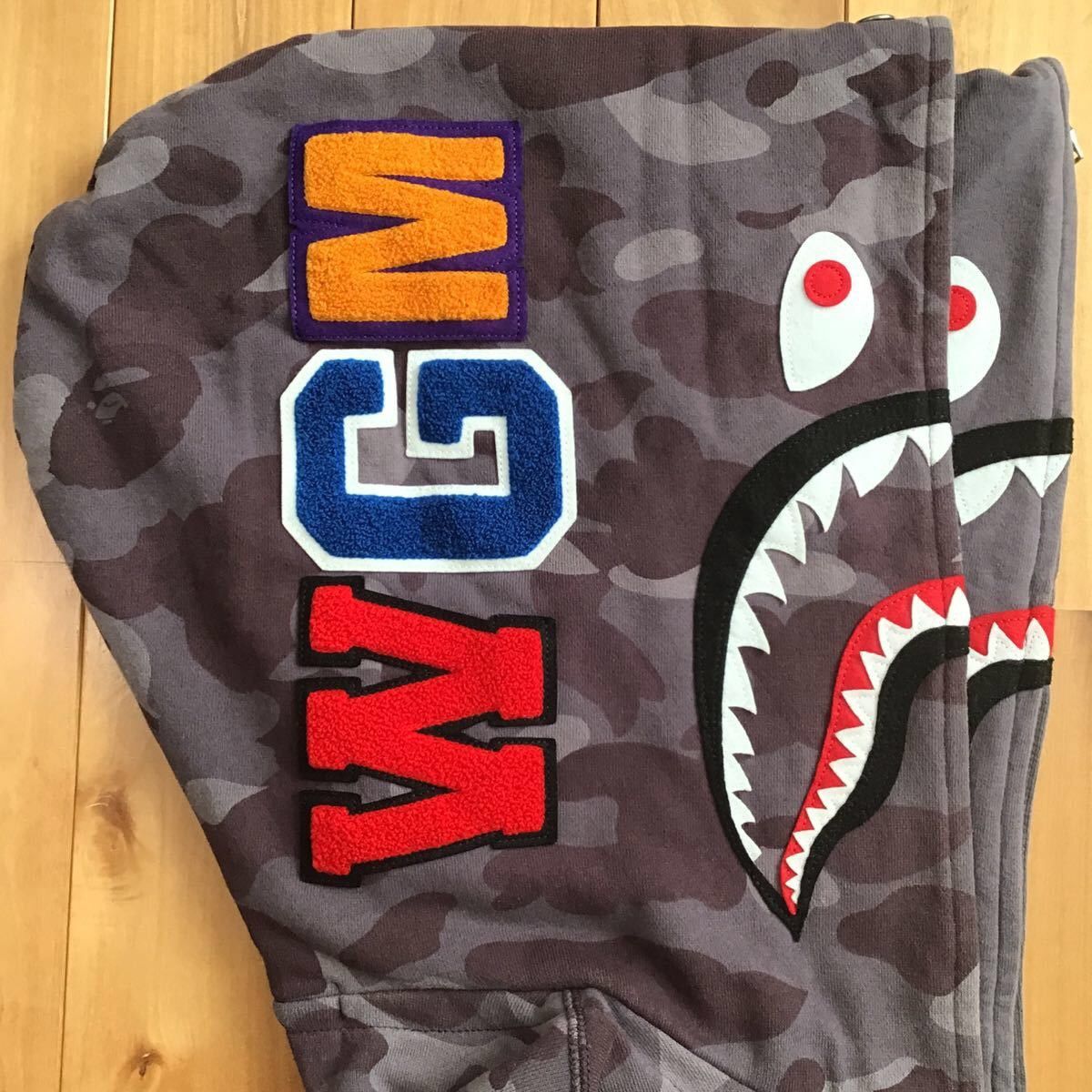 Bape BAPE Color camo double shark full zip hoodie Burgundy APE Size US L / EU 52-54 / 3 - 4 Thumbnail