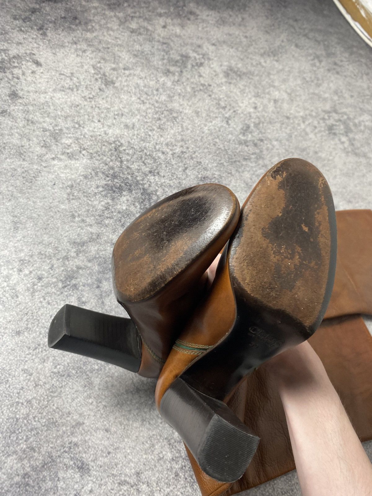 Chloe CHLOE LEATHER HI-TOP HEELS WOMEN BOOTS LUXURY OLD MONEY Size US 9 / IT 39 - 5 Thumbnail