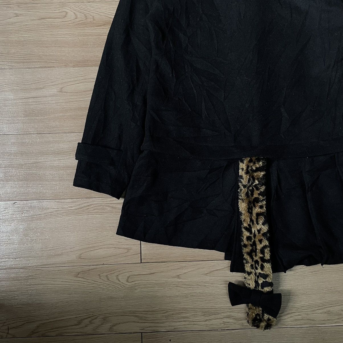 14th Addiction 🇯🇵 Hell Cat Punks Goa Asymmetrical Wool Jacket Leopard Fur Size S / US 4 / IT 40 - 20 Thumbnail