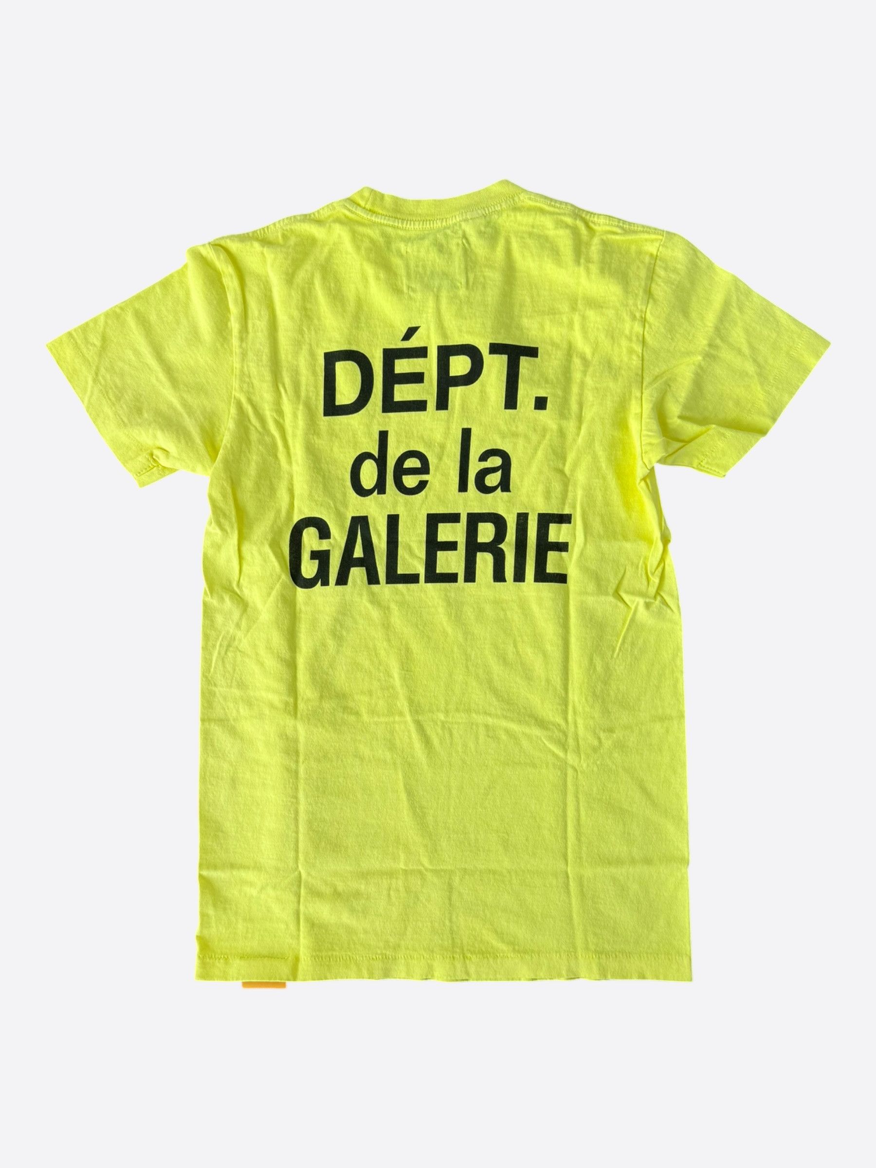 Gallery Dept. Gallery Dept Fluorescent Yellow & Black French Logo T-Shirt Size US XXL / EU 58 / 5 - 2 Thumbnail