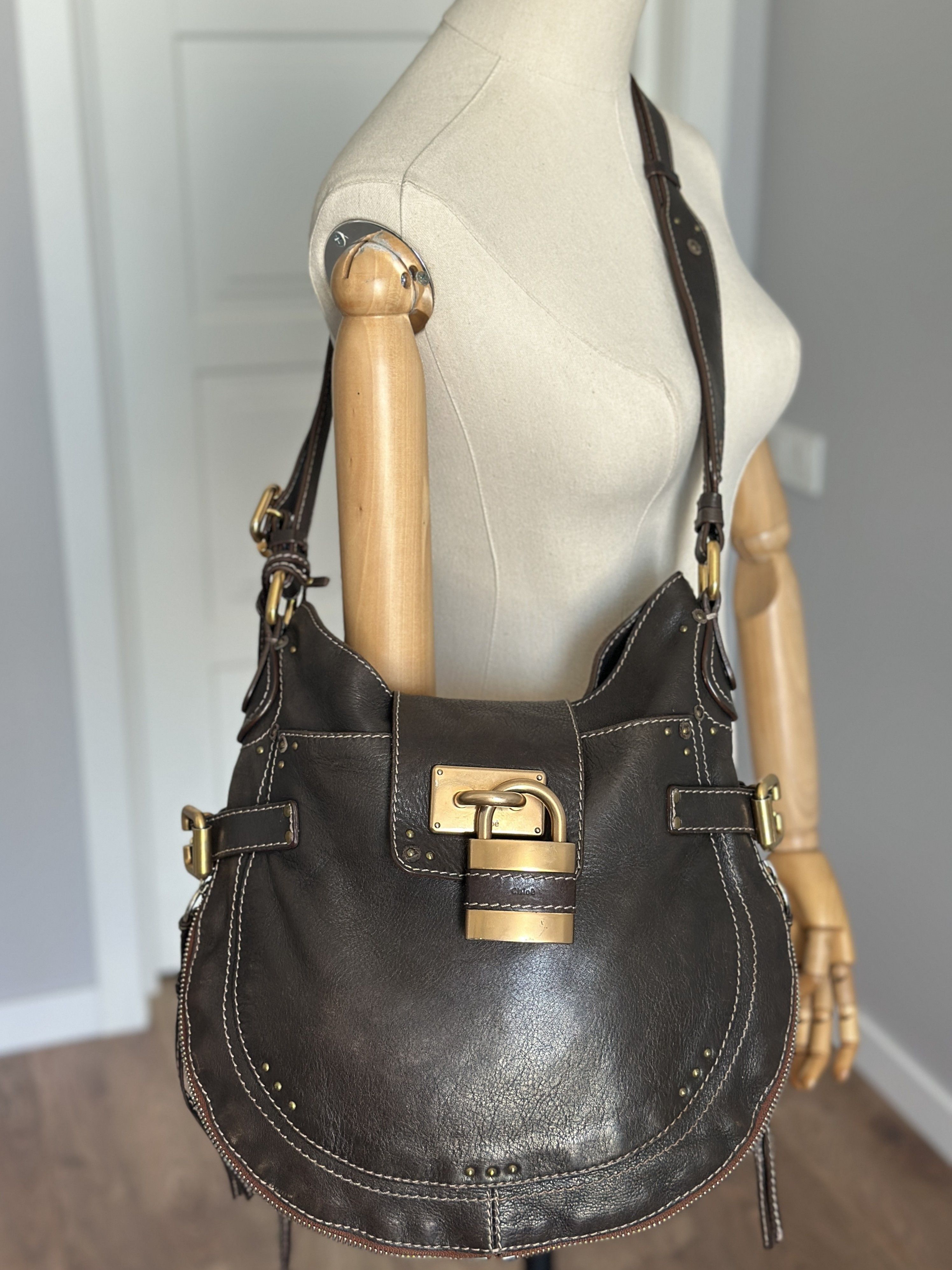 Chloe Chloe Pebbled Leather Paddington Hobo 02-07-53 Made In Italy Size ONE SIZE - 2 Thumbnail