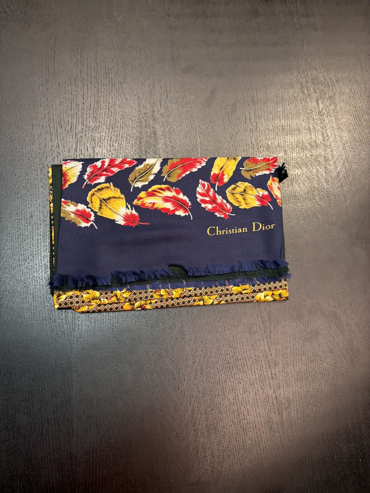 Christian Dior Monsieur Christian Dior Monsieur Silk & Wool Shawl Made in Italy Size ONE SIZE - 13 Thumbnail