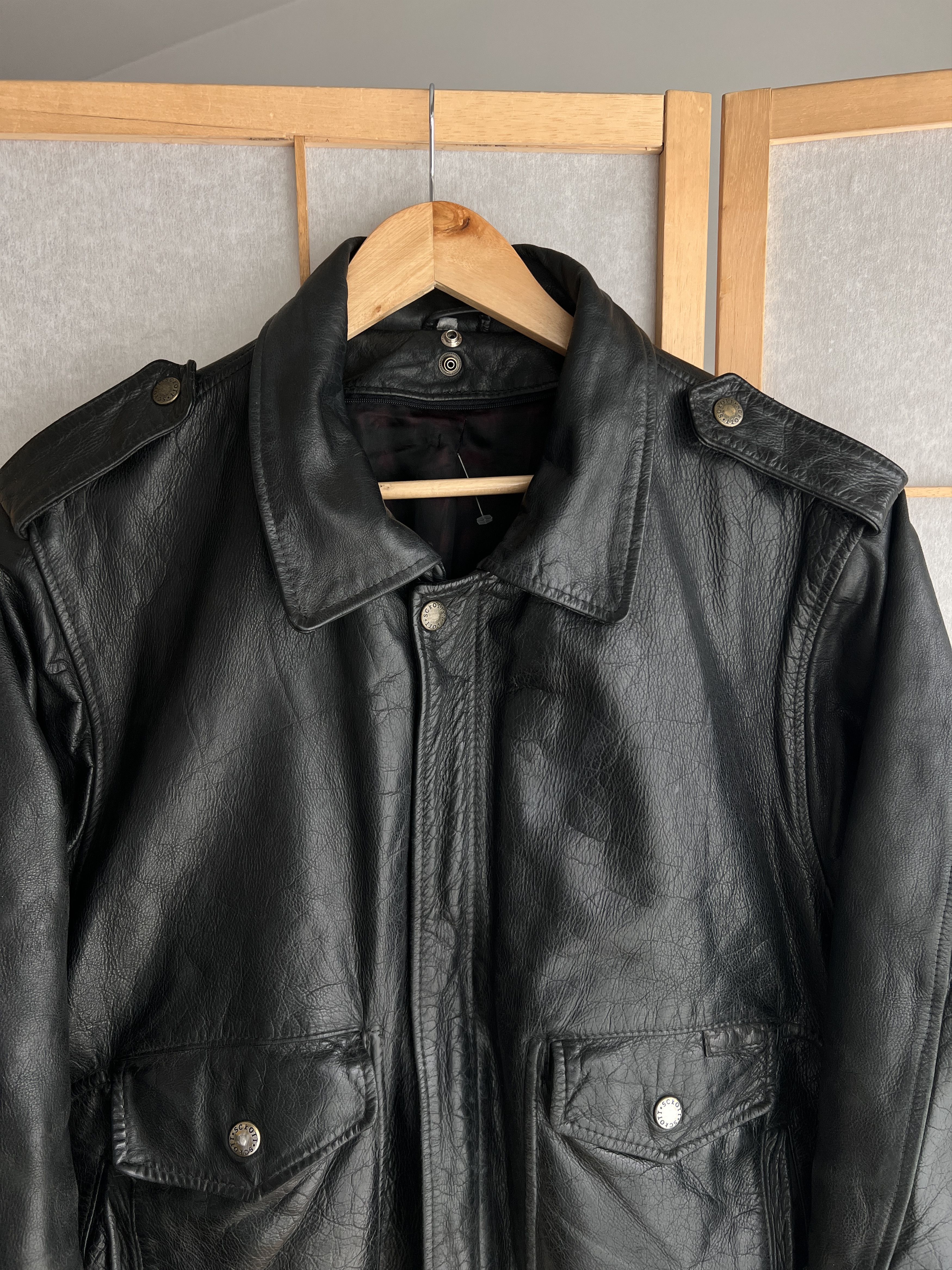 Diesel VTG Schott Avirex style leather bomber jacket US army flyer Size US M / EU 48-50 / 2 - 5 Thumbnail