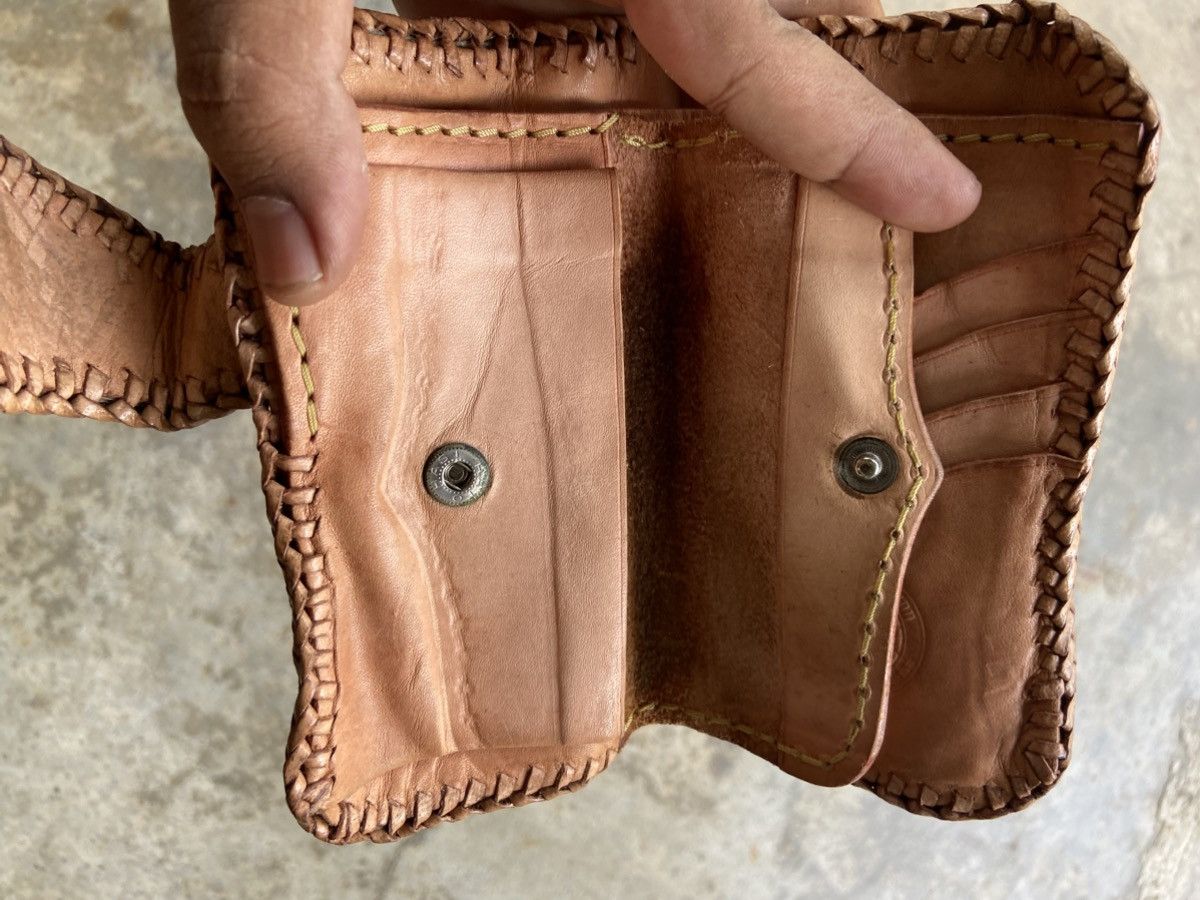 Guidi Vintage Leather Craft Native Hair on Hide Biker Long Wallet Size ONE SIZE - 5 Thumbnail