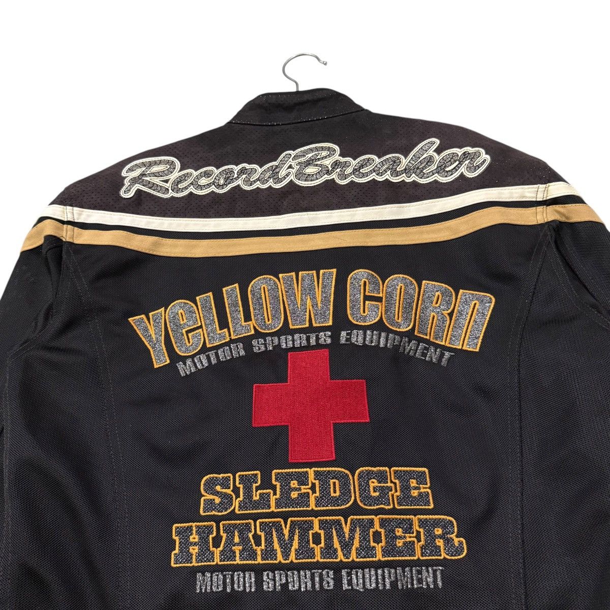 Vintage Yellow Corn Sledgehammer Racing Moto Safety Jacket