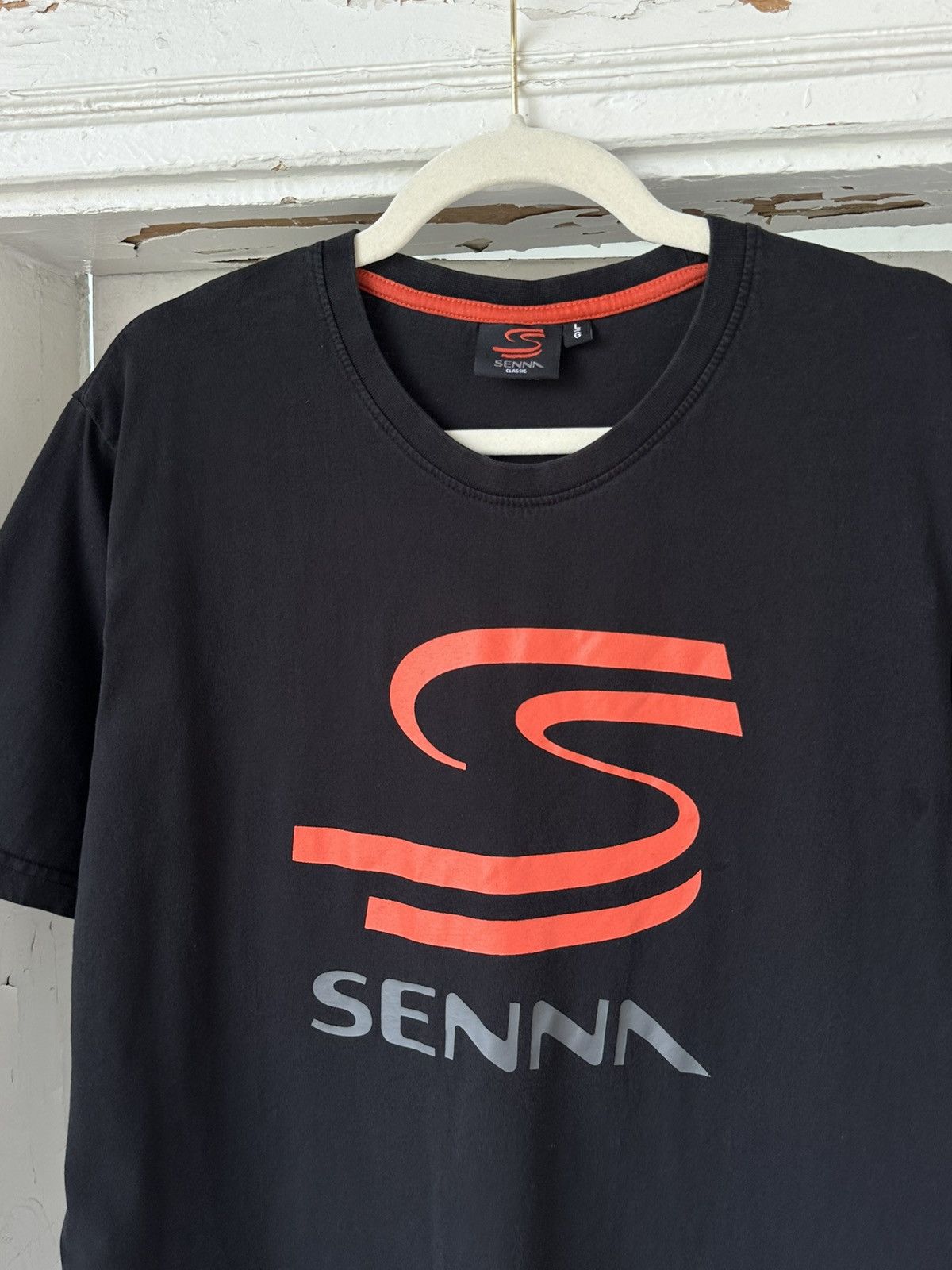 Vintage Vintage Ayrton Senna Racing F1 T-shirt Size US L / EU 52-54 / 3 - 4 Thumbnail