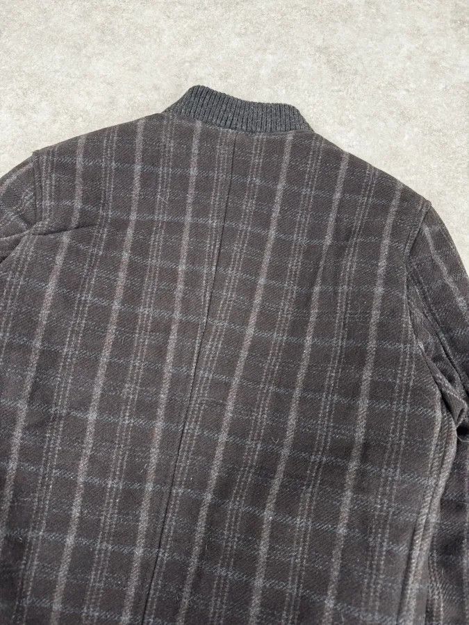 Dolce & Gabbana 2000s Dolce & Gabbana Dark Grey Wool Shattered Bomber Jacket Size US M / EU 48-50 / 2 - 6 Thumbnail