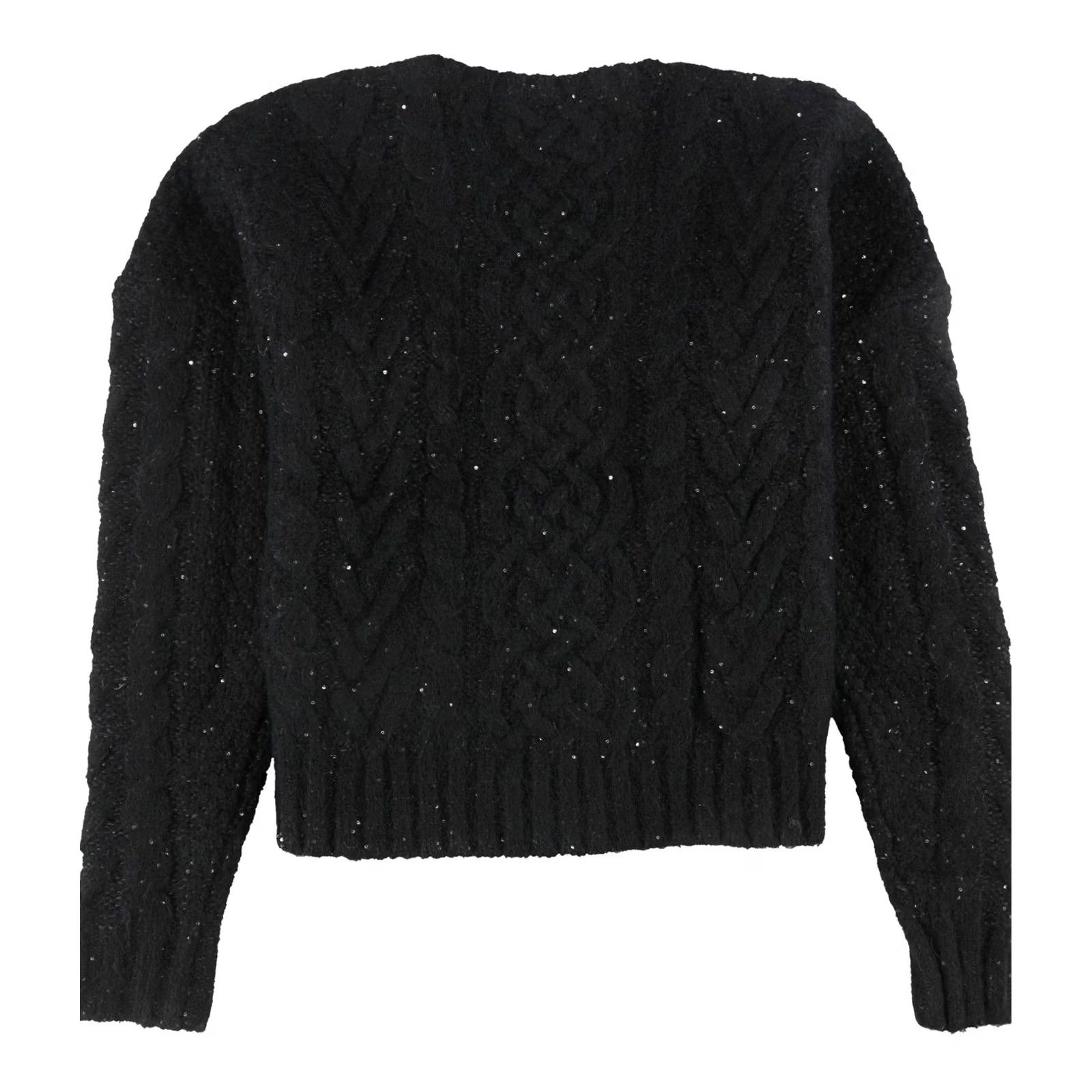 Ralph Lauren Ralph Lauren Womens Pullover Sweater Black Small Sequined Wool-Blend Size S / US 4 / IT 40 - 2 Thumbnail