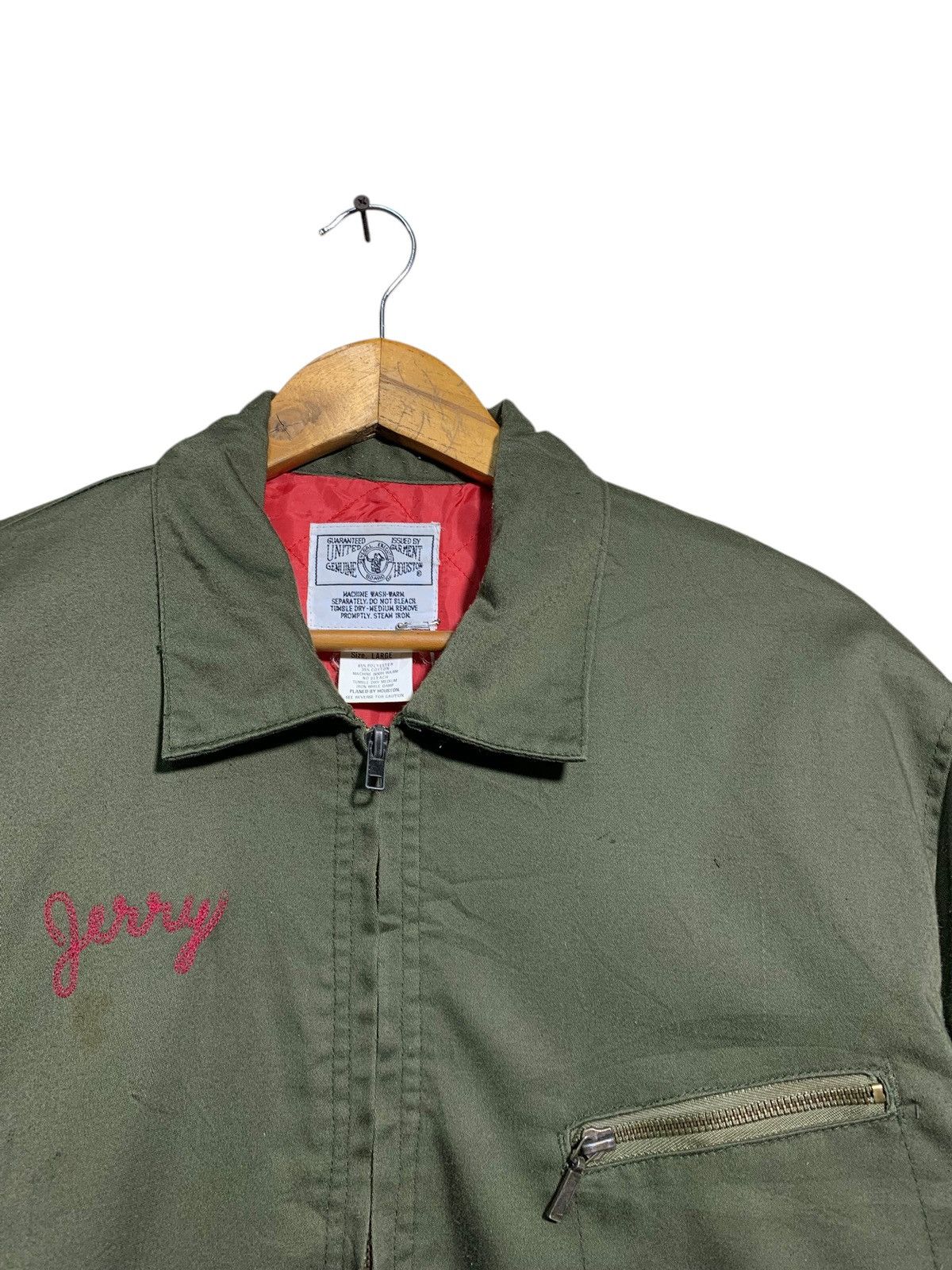 Japanese Brand 🔥HOUSTON GREEN ARMY ROCKABILLY JACKETS Size US L / EU 52-54 / 3 - 4 Thumbnail
