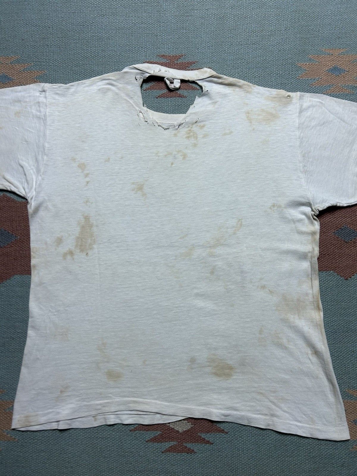 Vintage Vtg 1960s blank white t shirt Hanes soft cotton distressed M Size US M / EU 48-50 / 2 - 13 Thumbnail