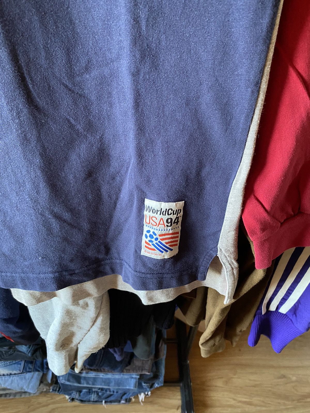 Adidas Vintage Adidas 1994 WorldCupUsa 94 LongSleeve Regby Rare SzS Size US S / EU 44-46 / 1 - 6 Thumbnail