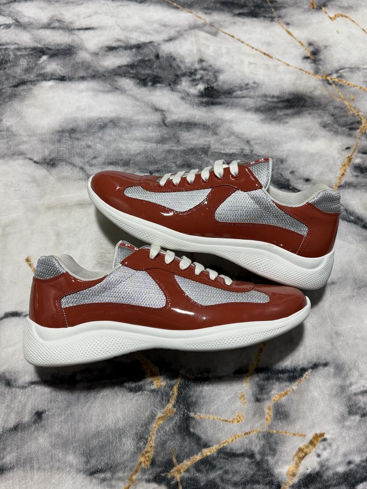 Prada Prada America’s Cup Low Orange Patent Leather - Sz12.5US Size US 12.5 / EU 45-46 - 3 Thumbnail