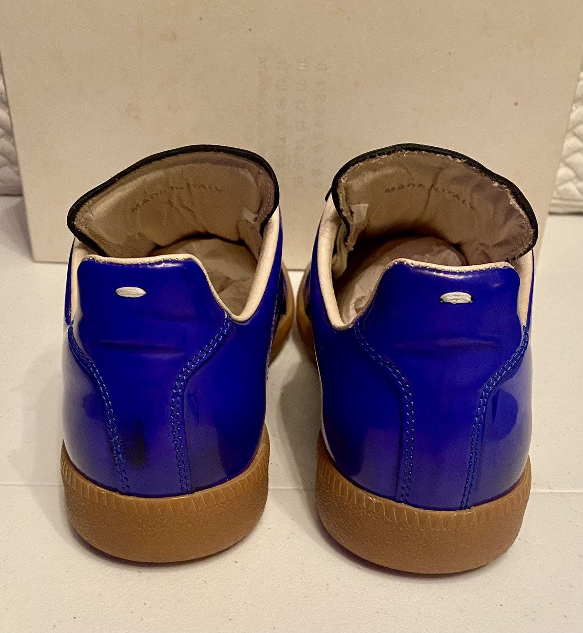Maison Margiela Maison Margiela 22 🇮🇹 Blue Lambskin GAT Single Stitch 40 NIB Size US 7 / EU 40 - 4 Thumbnail