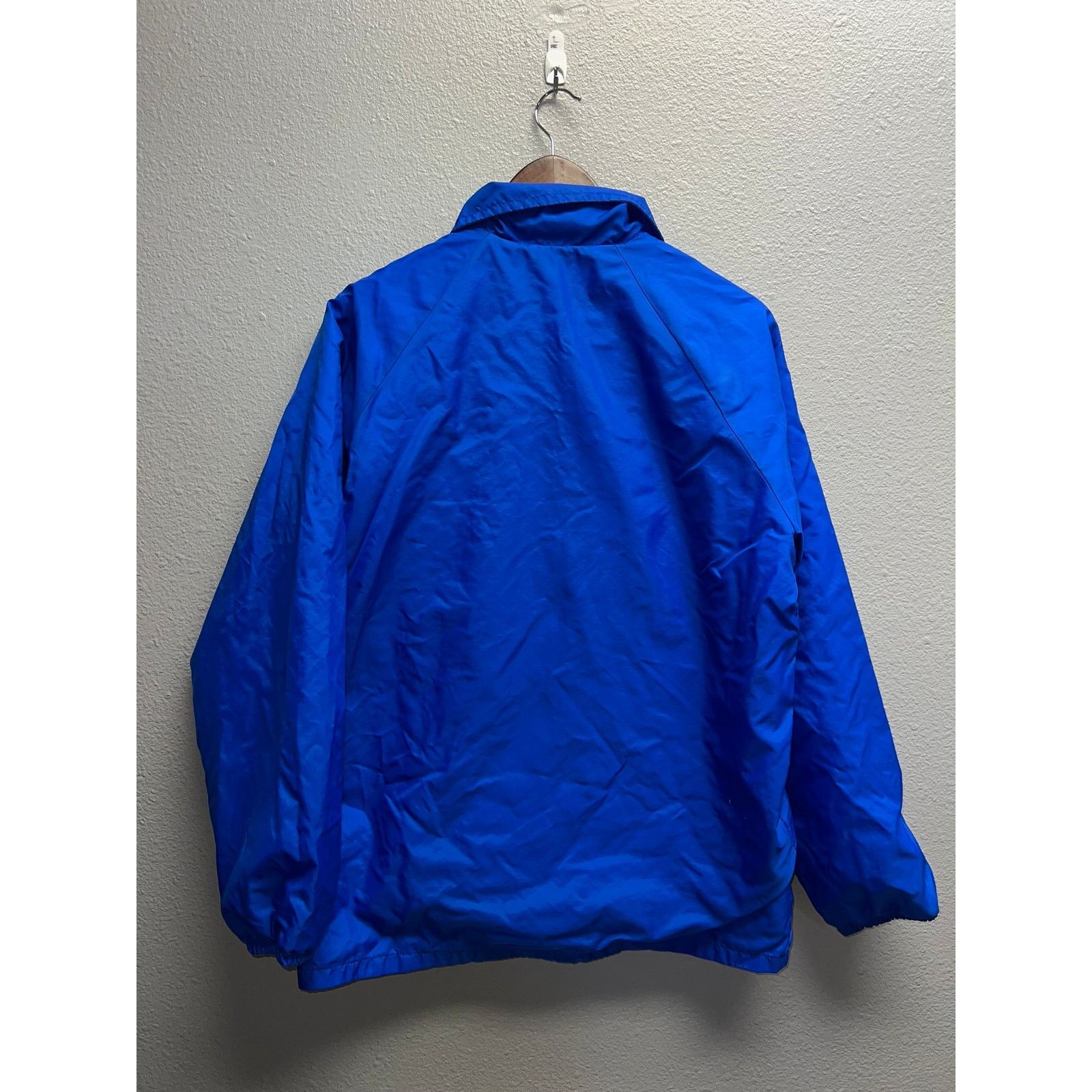 Vintage Vintage Montgomery Ward Jacket Blue Blank Button Down Nylon Size US L / EU 52-54 / 3 - 9 Thumbnail