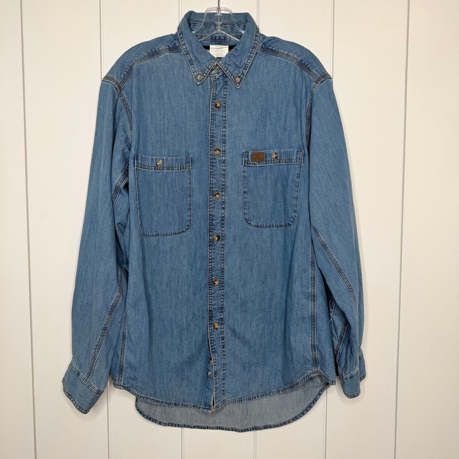 Wrangler Wrangler Riggs Workwear Denim Utility Shirt Large Workwear Size US L / EU 52-54 / 3 - 1 Thumbnail