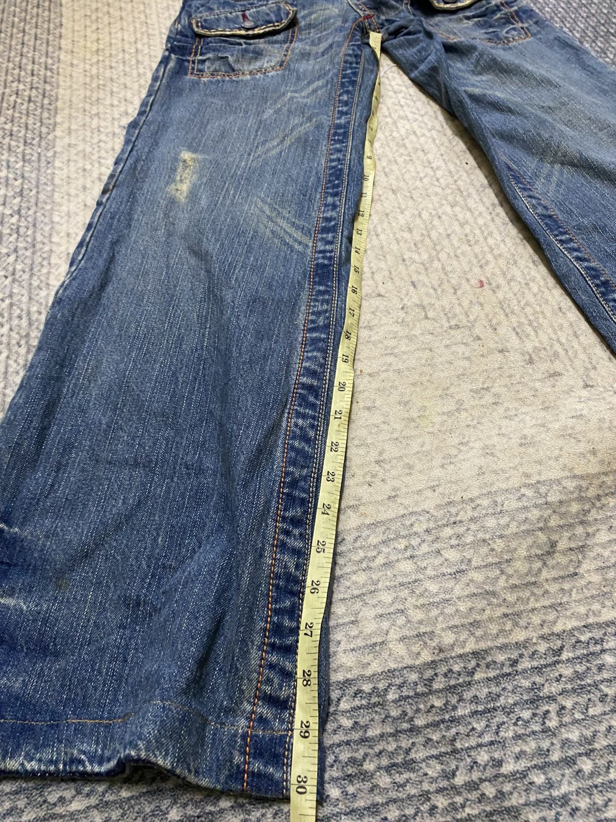Japanese Brand True Religion Design Flared Bell Bottom Distressed Jean Size US 29 - 18 Thumbnail
