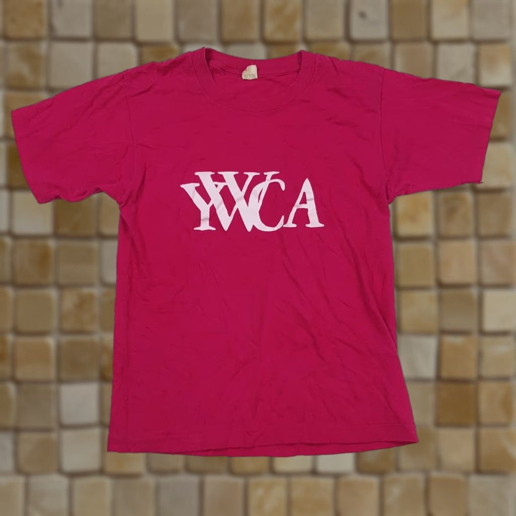 Vintage Vintage 80s YWCA Pink Retro Sports Women's Small Short Sleeve T Shirt Top USA Size S / US 4 / IT 40 - 1 Thumbnail