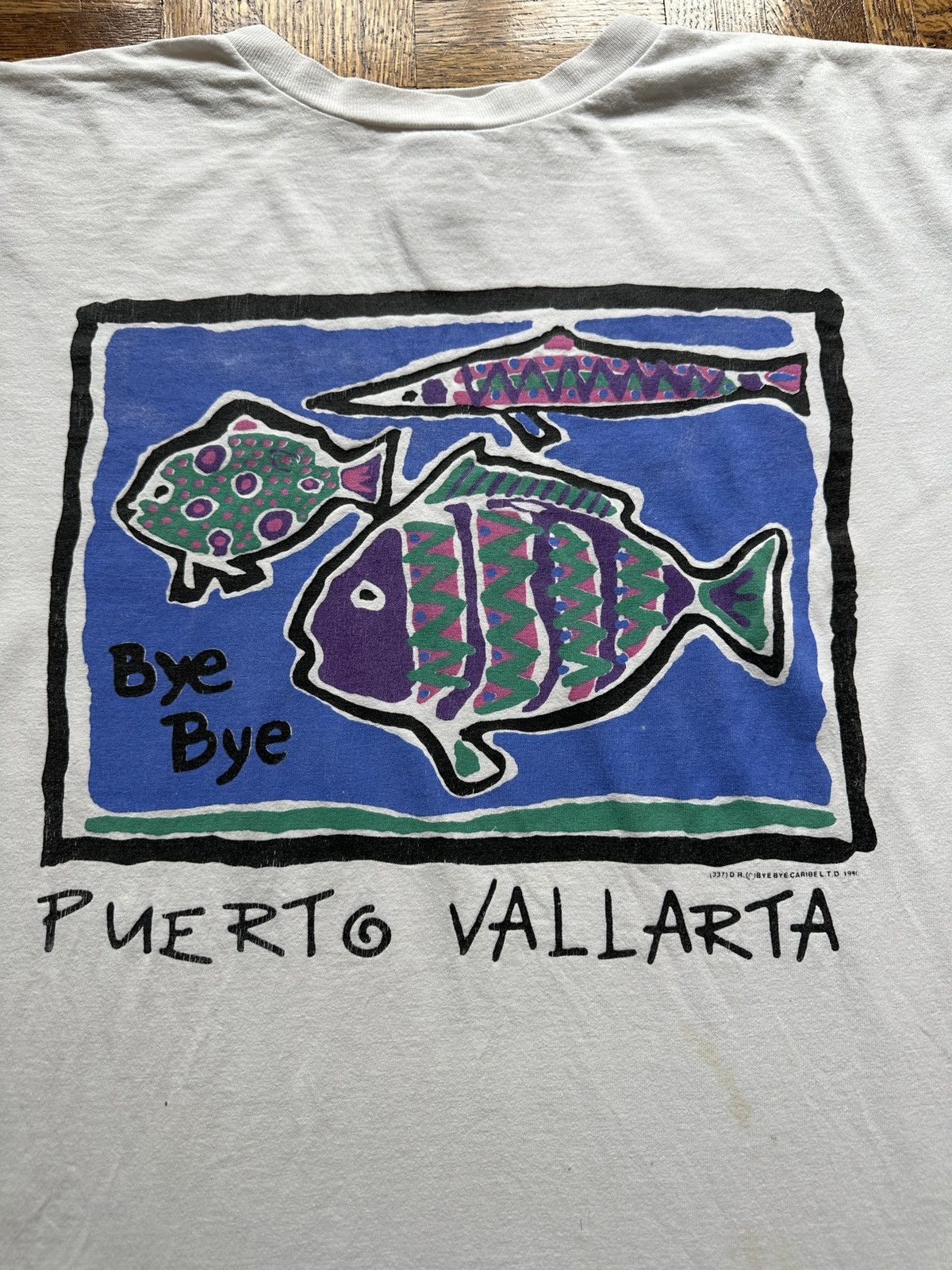 Vintage Vintage 90s Puerto Vallarta Fish Art Graphic Tee Size US XL / EU 56 / 4 - 2 Thumbnail