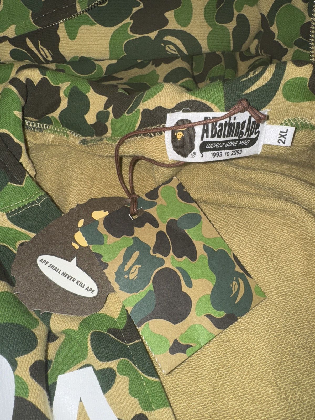 Bape ABC Camo Bape Full Zip Hoodie Size US XL / EU 56 / 4 - 5 Thumbnail