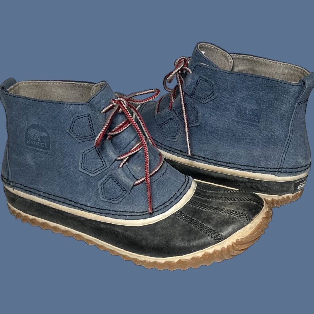 Sorel Out ’N About Waterproof Duck Boots Navy Women’s Size 9 Boots Waterproof Leather Blue 9 Women’s SOREL Out ’N About