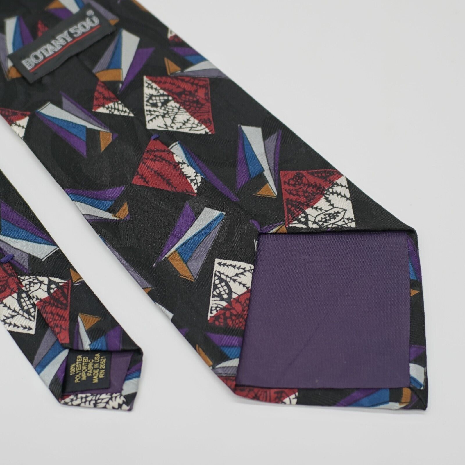 Botany 500 Botany 500 Black Abstract Jacquard Print Short Wide Polyeste Size ONE SIZE - 5 Thumbnail