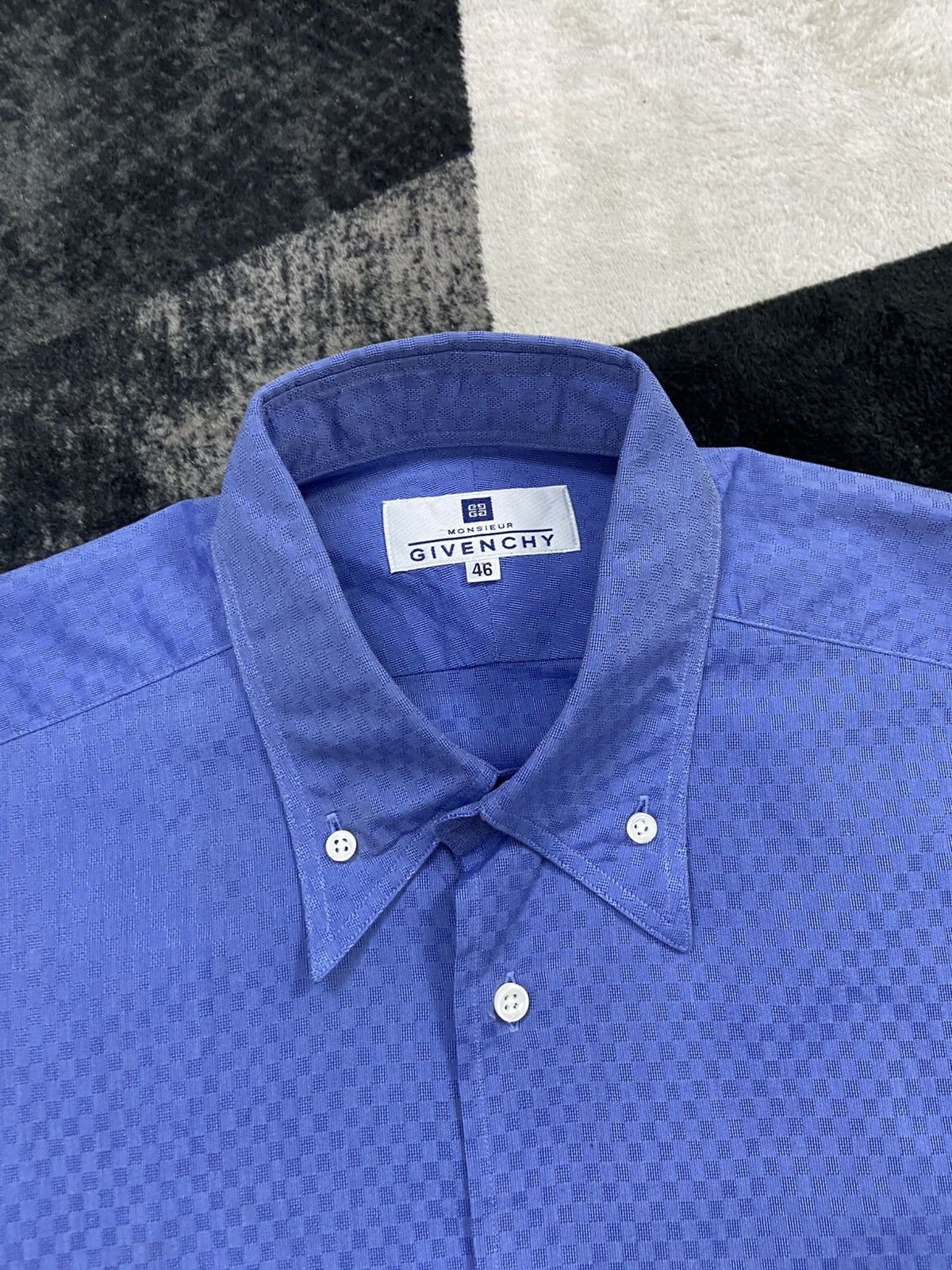 Givenchy Vintage Givenchy Paris Jacquard Pattern ButtonDown Shirts Size US L / EU 52-54 / 3 - 6 Thumbnail