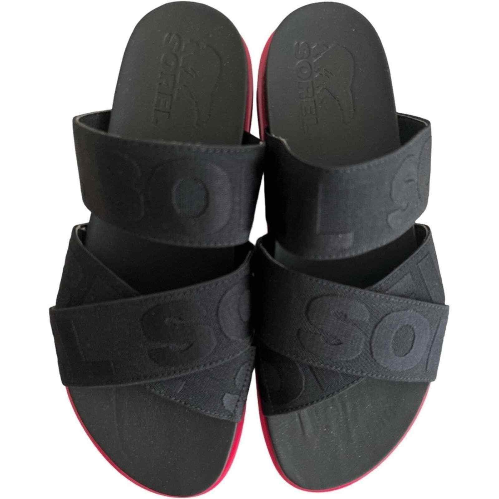 SOREL SOREL Black & Punch Pink Roaming Sport Women Sandal, US7 Size US 7 / IT 37 - 2 Thumbnail