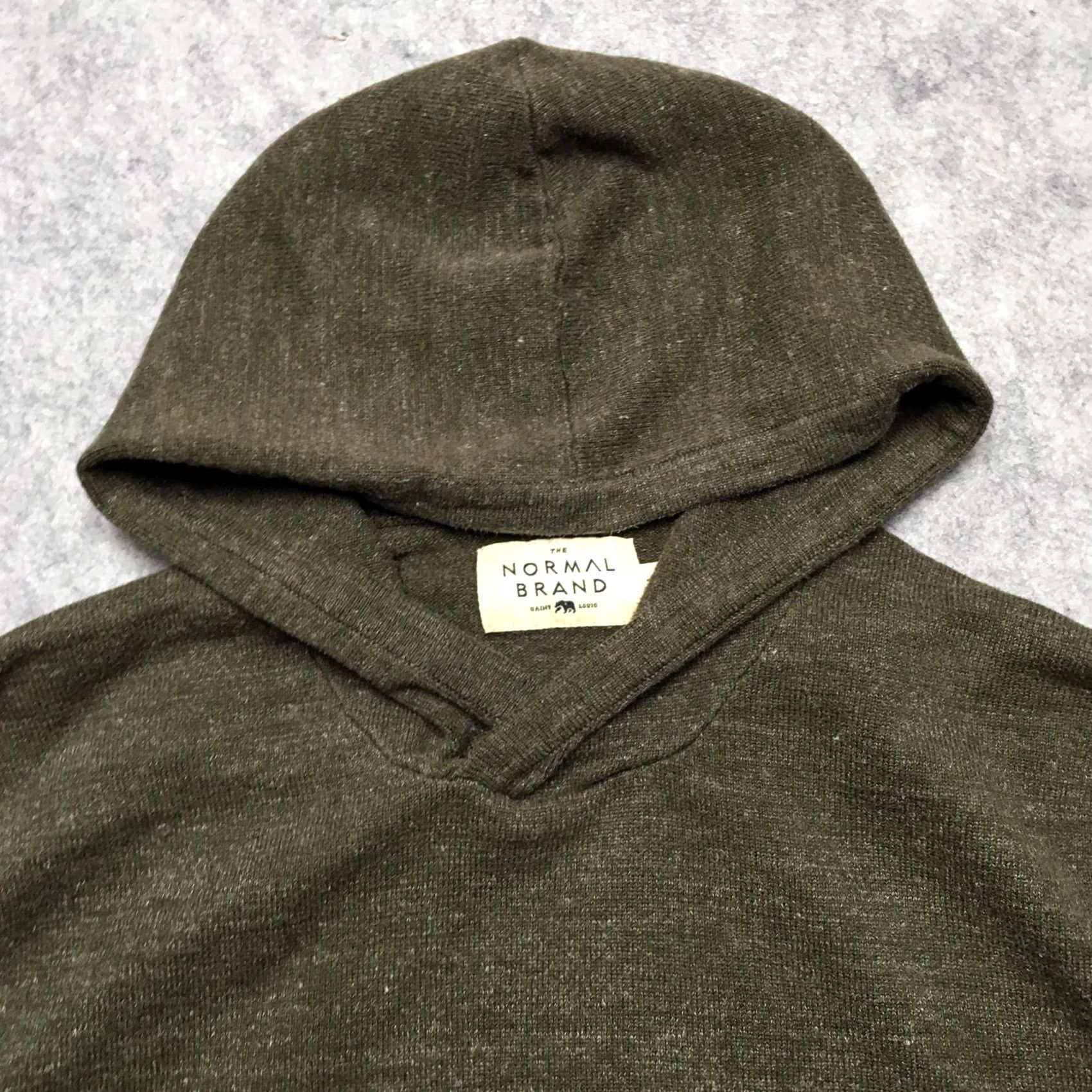 Vintage The Normal Brand Hooded Sweater Mens Large Green Cotton Polyester Knit Hoodie Size US L / EU 52-54 / 3 - 3 Thumbnail
