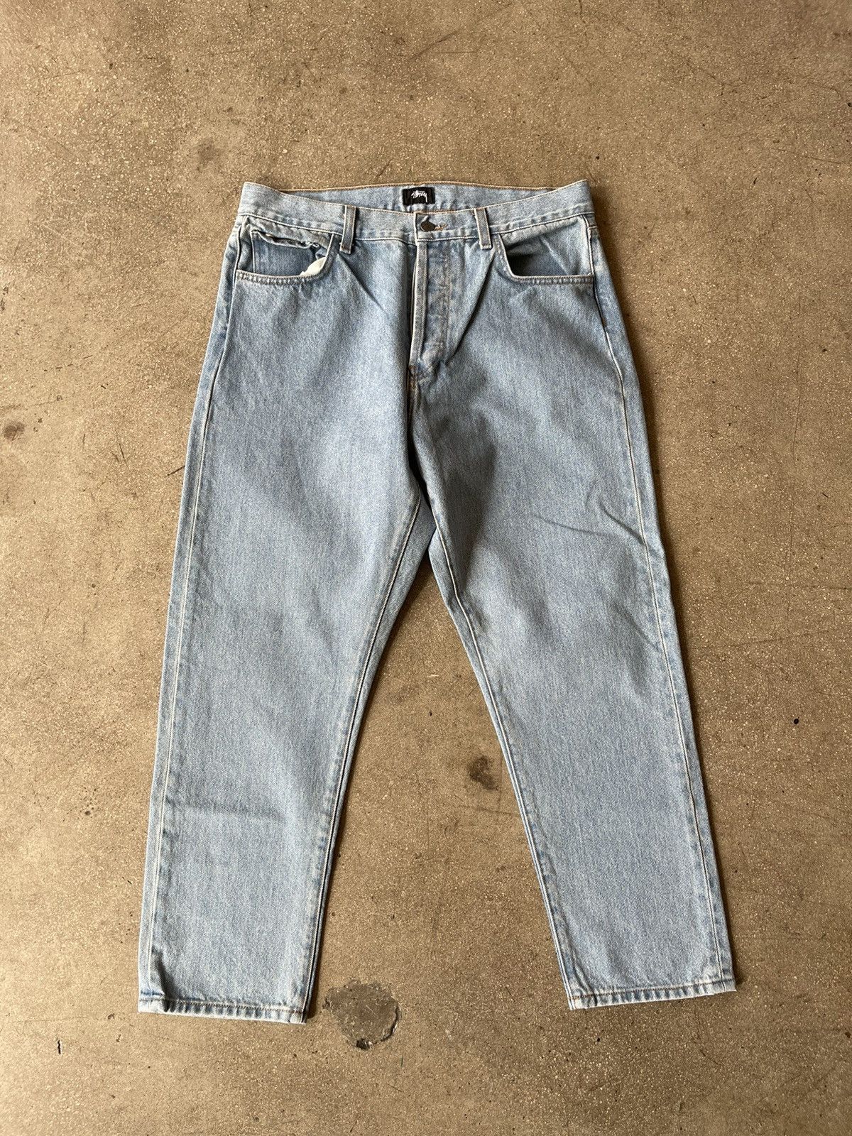 Stussy Stussy relax denim light wash made in USA | Grailed