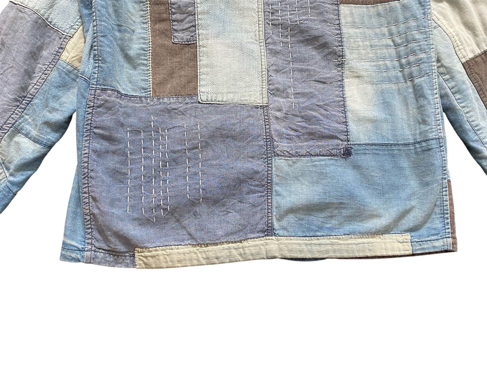 Blue Blue Japan Blue Blue Japan Pure Indigo Sashiko Boro Patchwork Jacket Size US L / EU 52-54 / 3 - 9 Thumbnail