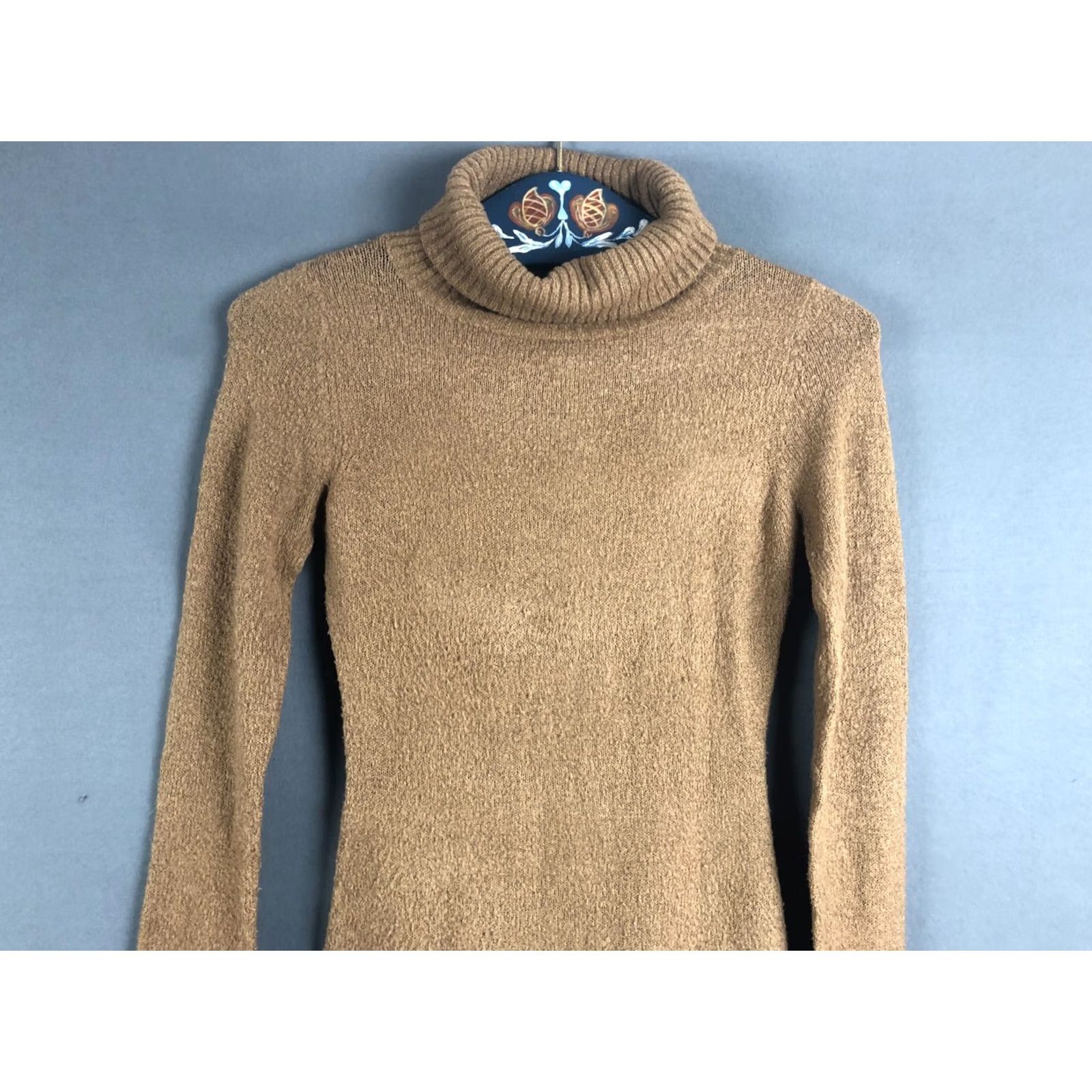 Ann Demeulemeester Ann Demeulemeester Pullover Sweater Women S Brown Knit Fleece Wool Ribbed Neck Cuffs Casual Long Sleeve Roll Neck Vintage No Size S / US 4 / IT 40 - 3 Thumbnail