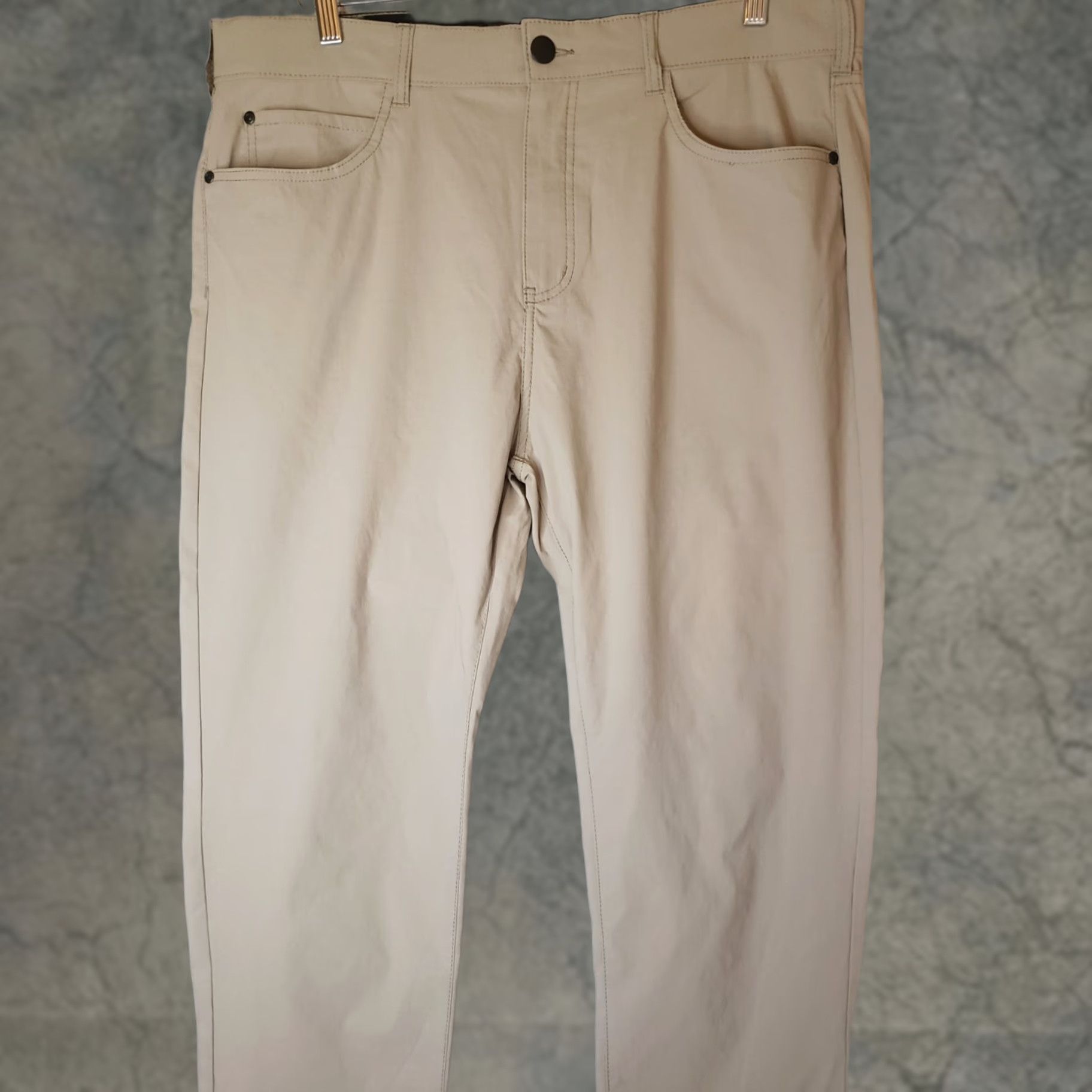 Vintage Denali Pants Mens 36x32 Khaki Nylon Stretchy Lightweight Outdoor Hiking Windbreaker 5-Pocket Beige Regular Mens Size US 36 / EU 52 - 1 Thumbnail