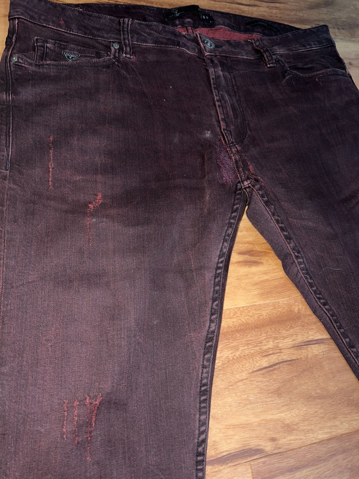Guess Guess “Maroon-Dyed” Skinny Jeans Size US 36 / EU 52 - 3 Thumbnail