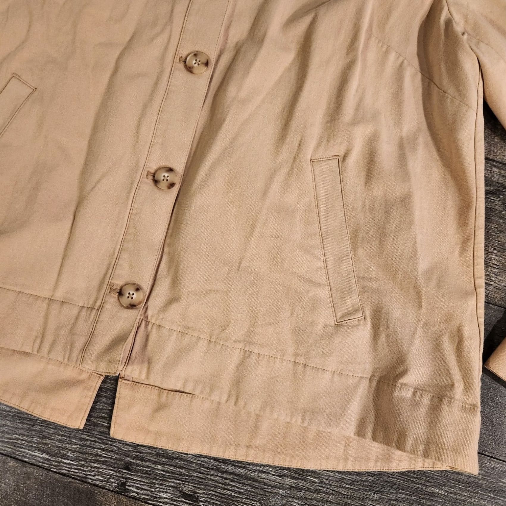 J. Jill J. Jill Jacket Womens Medium Tan Button Up Casual Mid Weight Jacket Coat Fall Size M / US 6-8 / IT 42-44 - 2 Thumbnail
