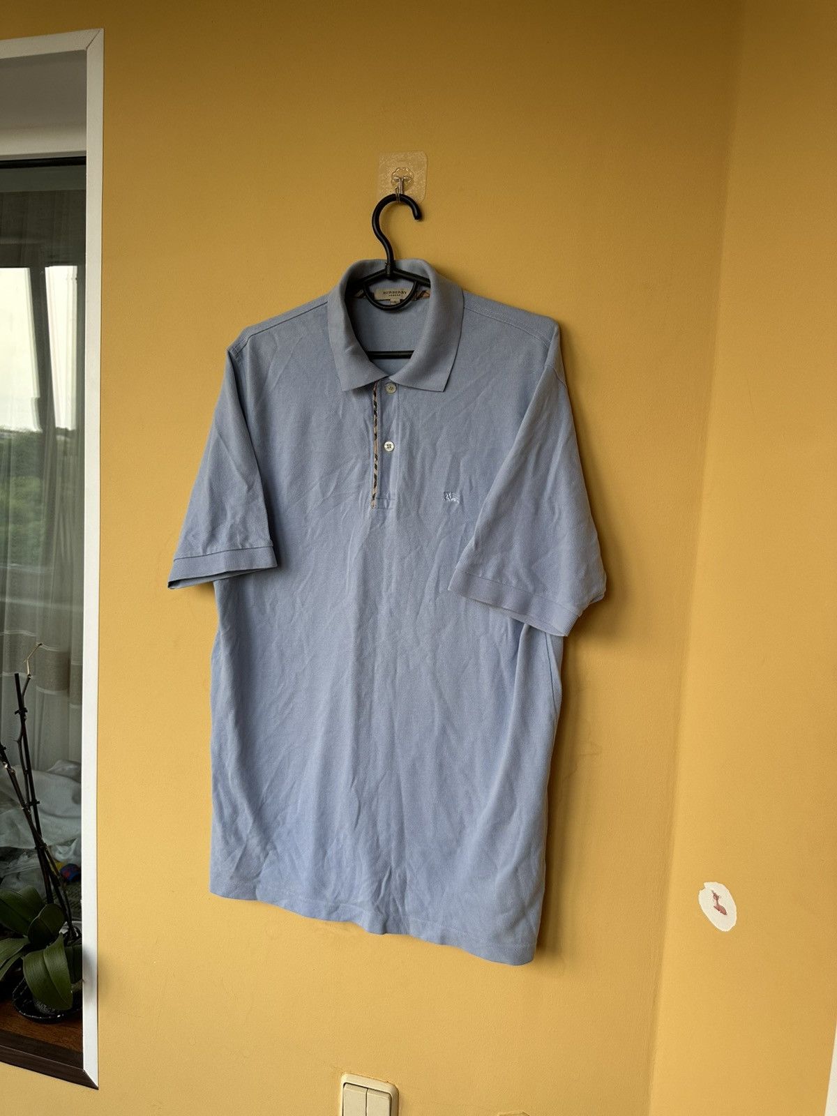 Burberry Burberry Shirt Mens S Blue Polo Nova Check Short Sleeve Size US S / EU 44-46 / 1 - 1 Thumbnail