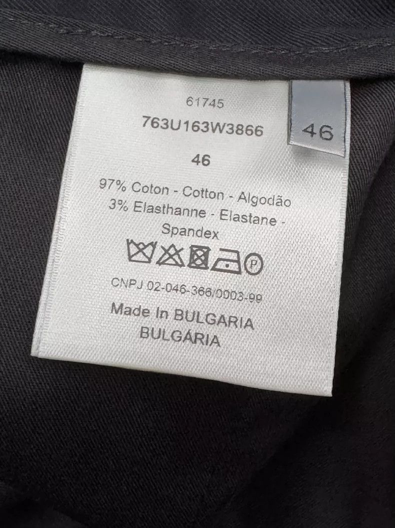 Dior Dior Dark blue mid-waist cotton straight trousers 2503-Next Size US 30 / EU 46 - 3 Thumbnail