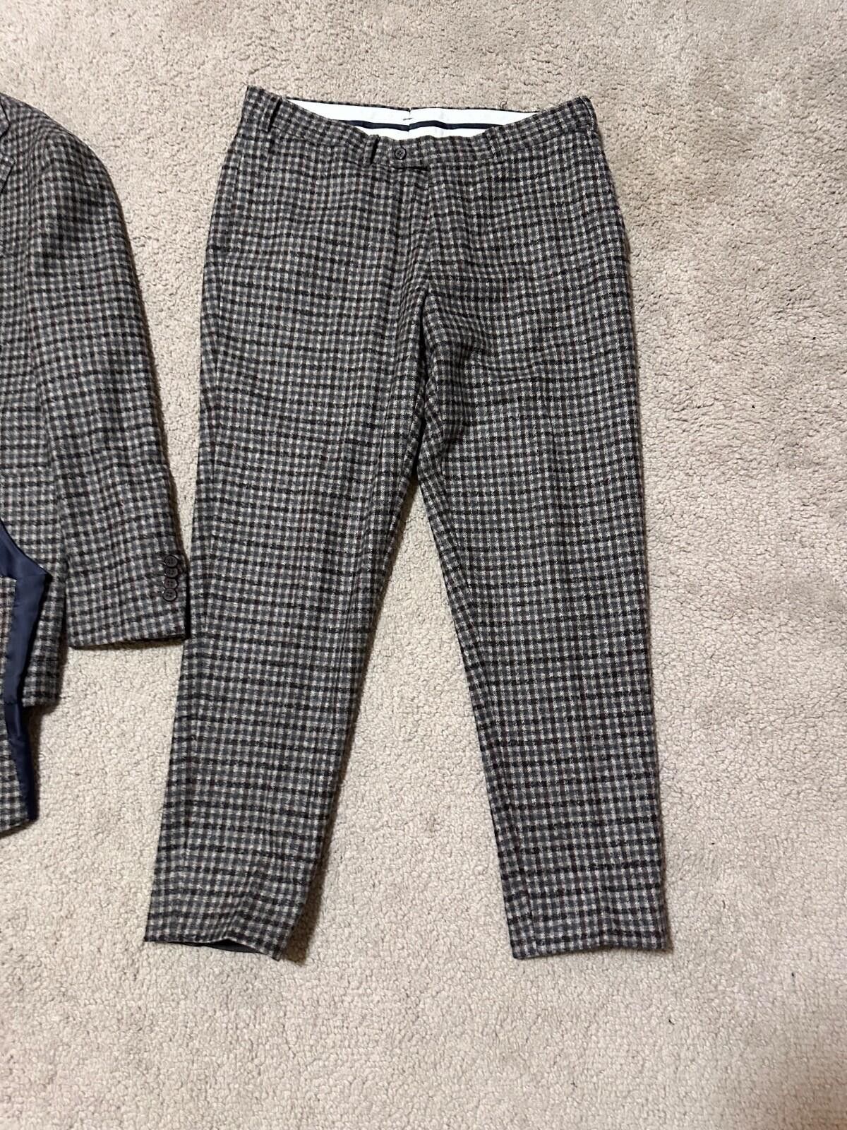 Suitsupply Suit SUITSUPPLY Havana Patch FL Slim / Soho SuitHoundstooth Size 52R - 2 Thumbnail