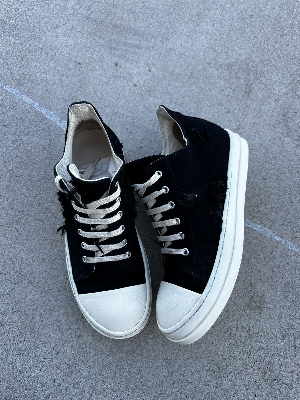 Rick Owens DRKSHDW Strobe Cotton Slashed Low 