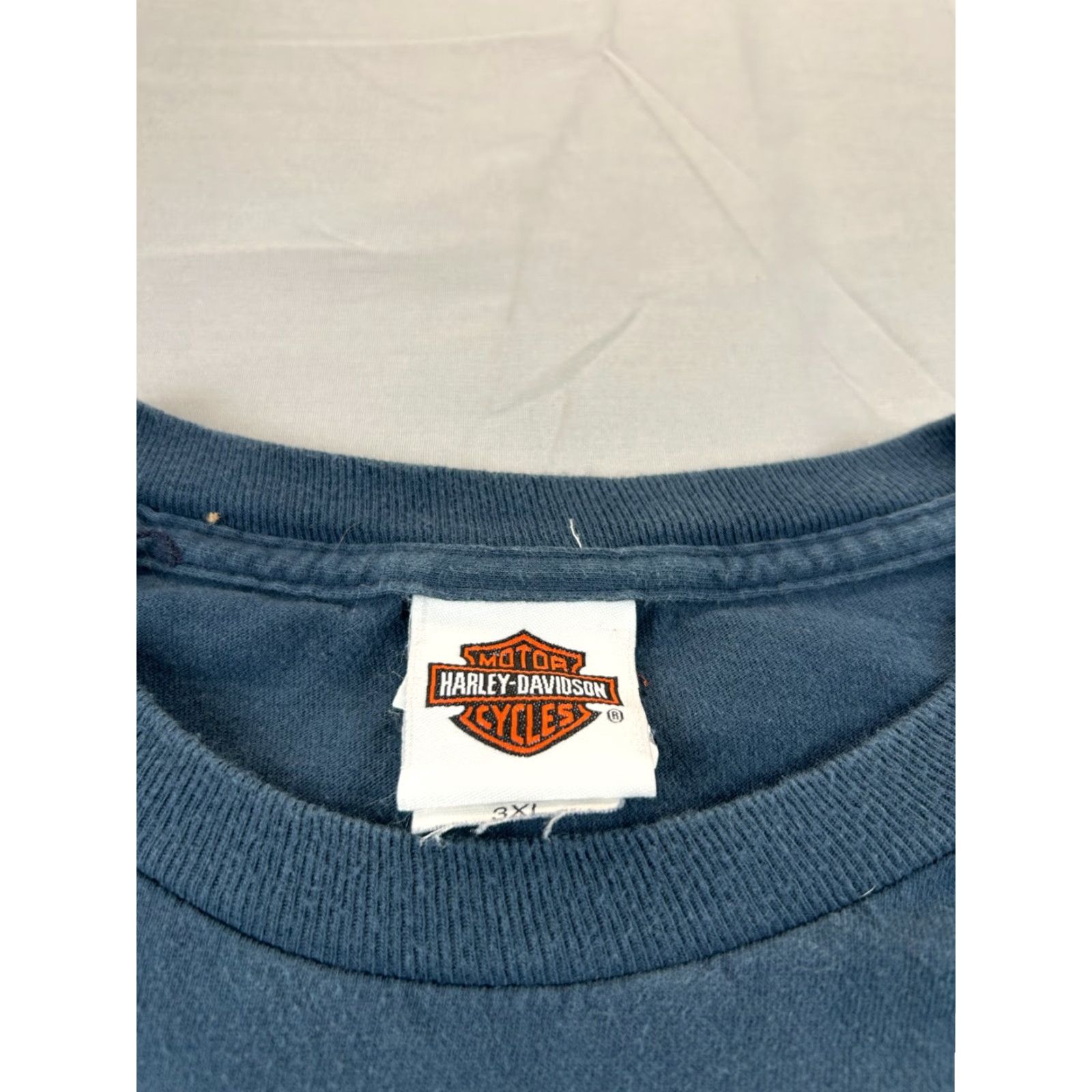 Harley Davidson VINTAGE Harley-Davidson Long Sleeve Shirt Mens 3XL Blue Graphic Print Crew Neck Biker Texas 2000s Size US XXL / EU 58 / 5 - 3 Thumbnail