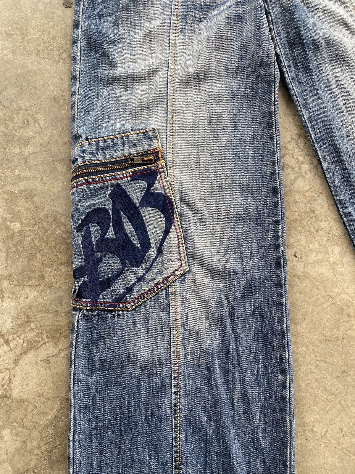 If Six Was Nine × Japanese Brand × Tornado Mart Baggy Jeans Japanese LB-03 Low Rise Ballon Style Size US 31 - 5 Thumbnail