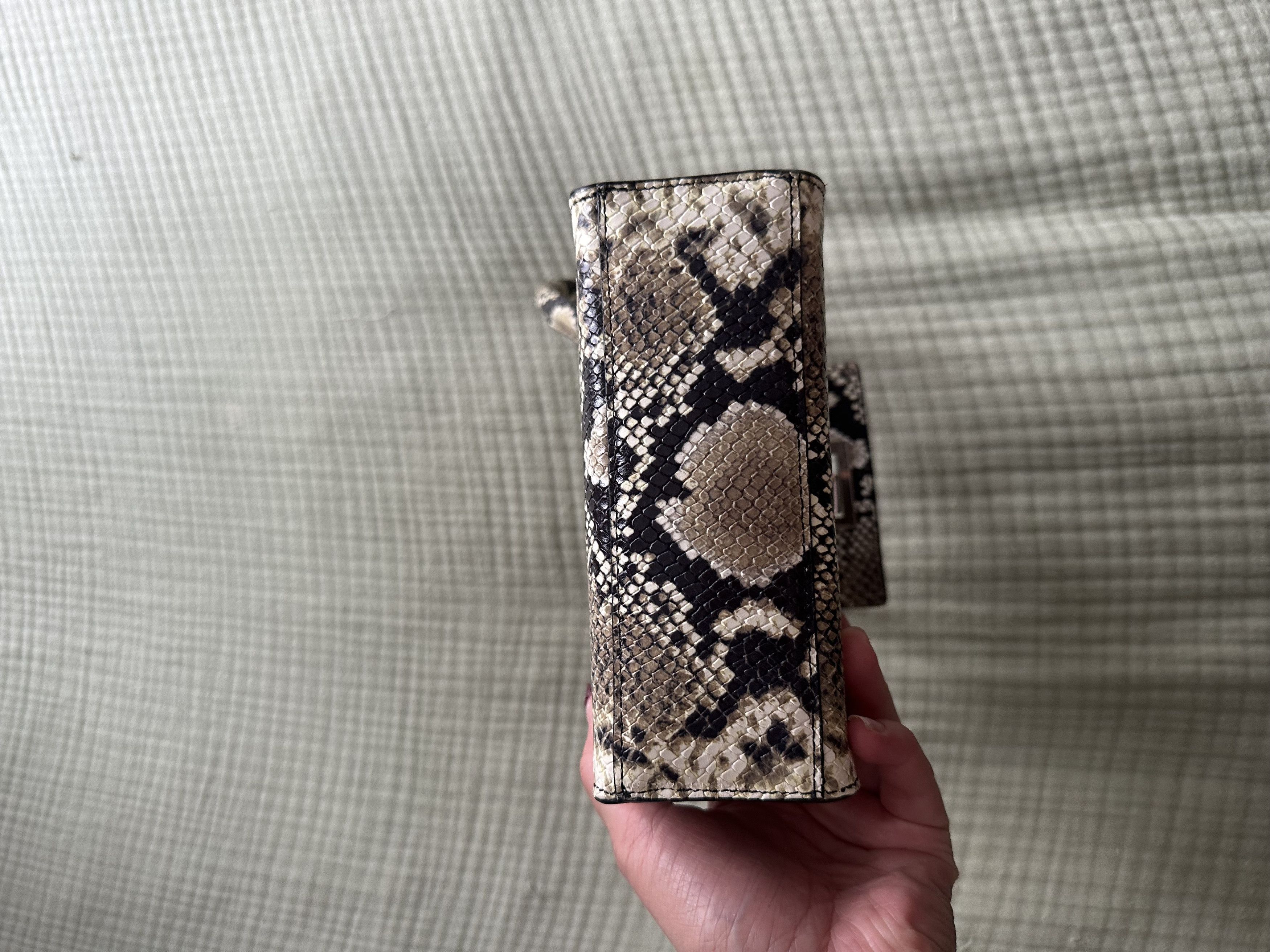 By Far Sabrina Snake Print Leather Handle Bag Size ONE SIZE - 6 Thumbnail