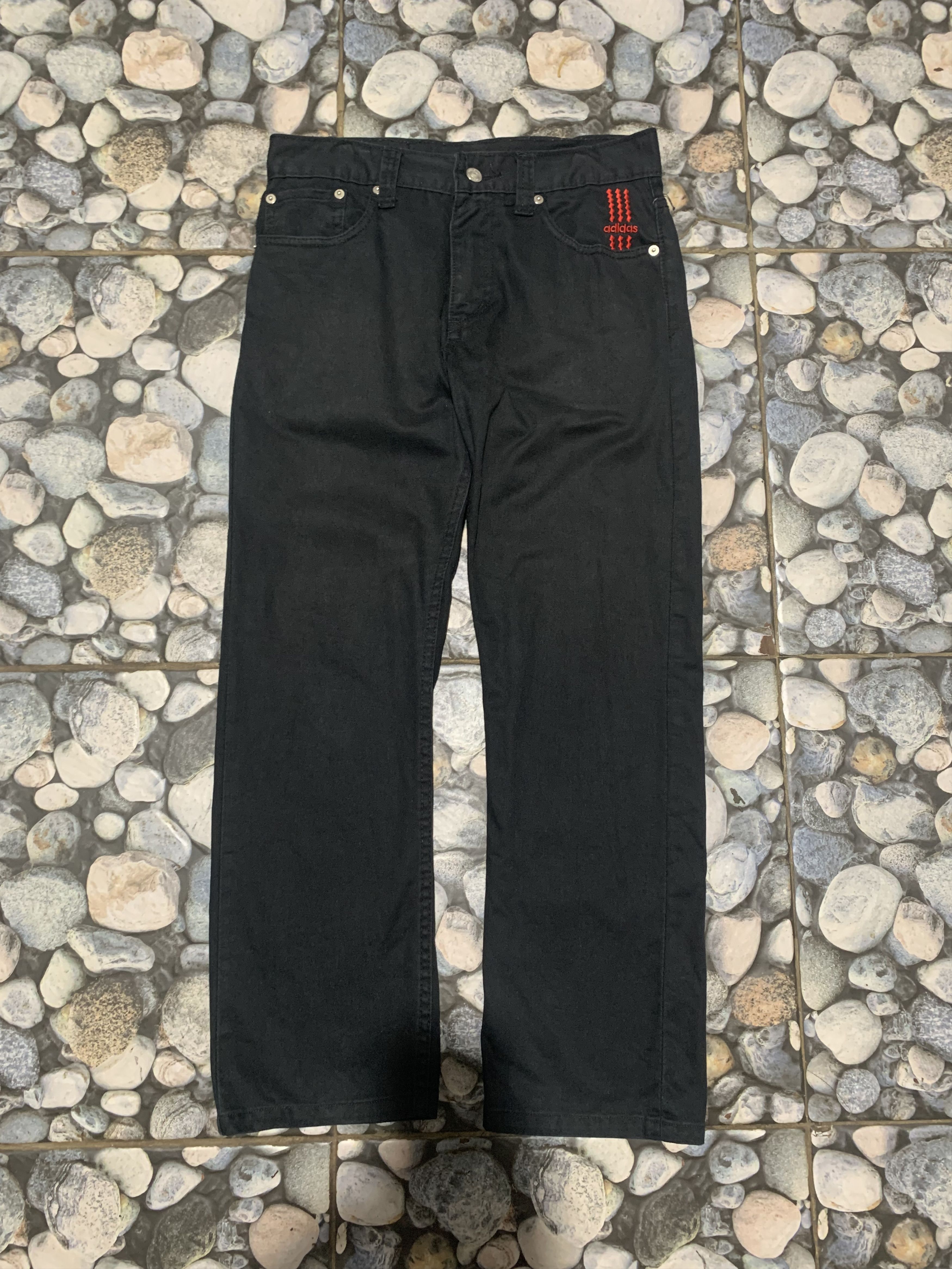 If Six Was Nine × Japanese Brand × Vintage VTG Adidas Long Pants Denim Size US 30 / EU 46 - 2 Thumbnail