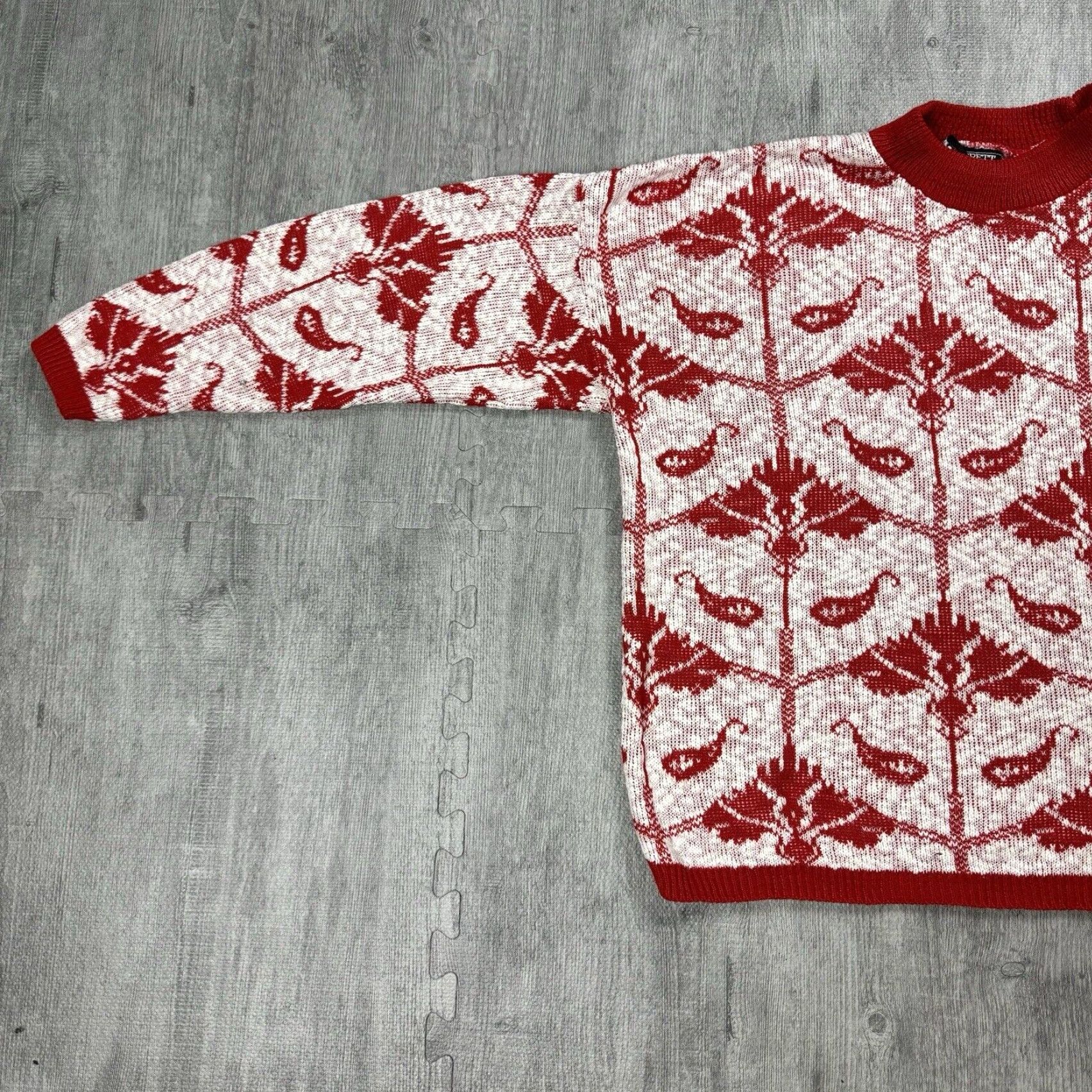 Vintage VINTAGE David Brett USA Made Paisley Knit Sweater Pullover Adult L Blue All Seasons Mens Size US L / EU 52-54 / 3 - 4 Thumbnail