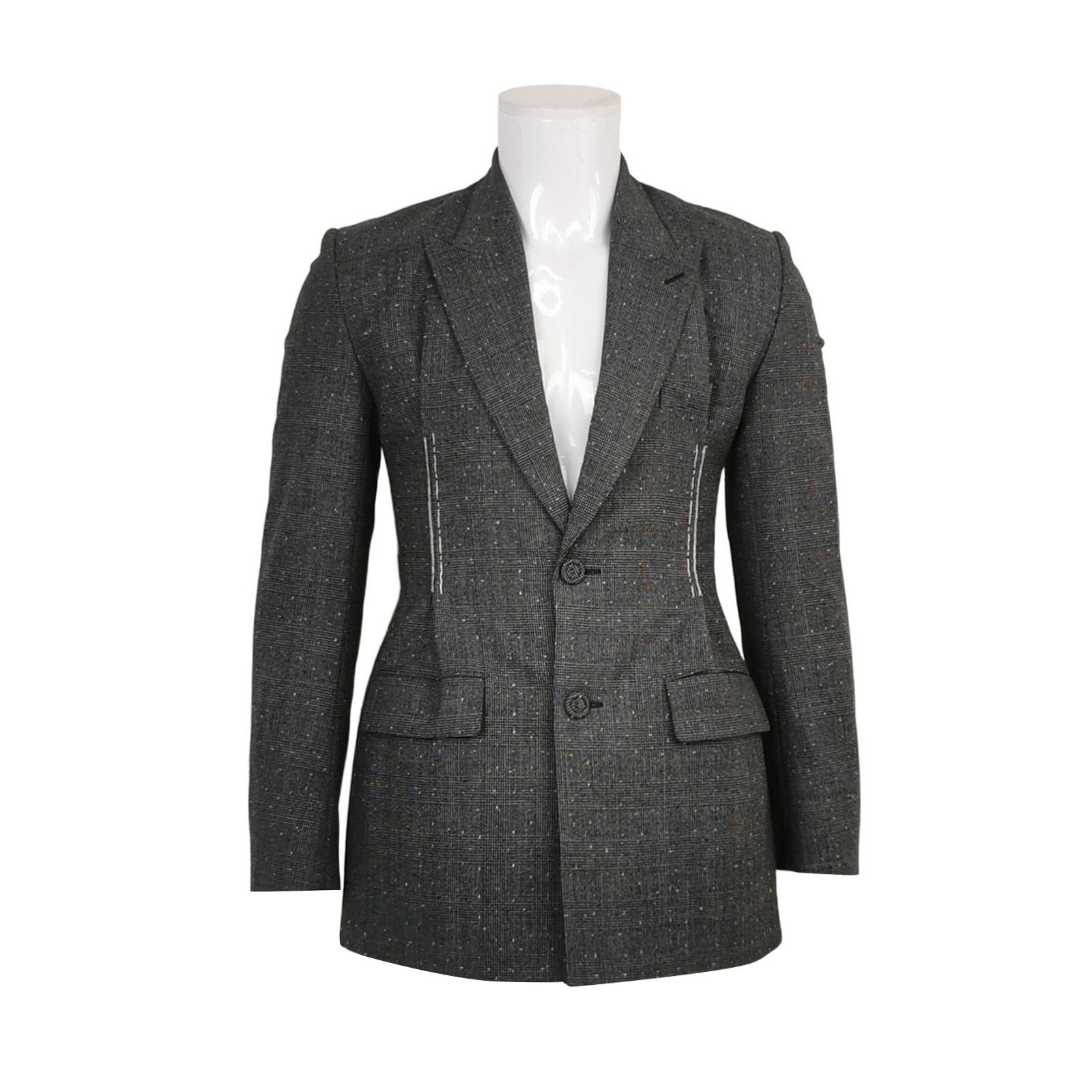 Dior Dior Check Wool Single Breasted Blazer 34R Size 34R - 1 Thumbnail