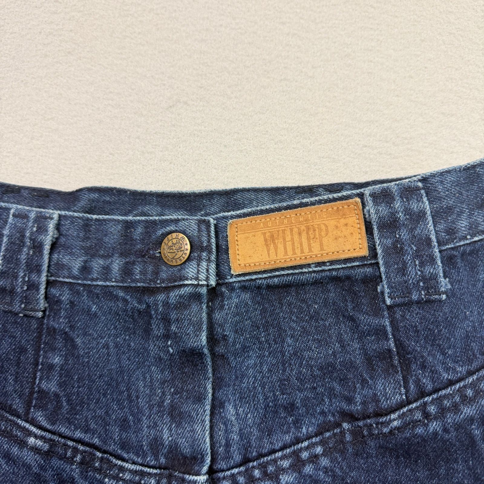 Vintage Vintage Whipp Denim Pencil Mini Skirt Women's 5/6 Jean 80s Size 28" / US 6 / IT 42 - 3 Thumbnail