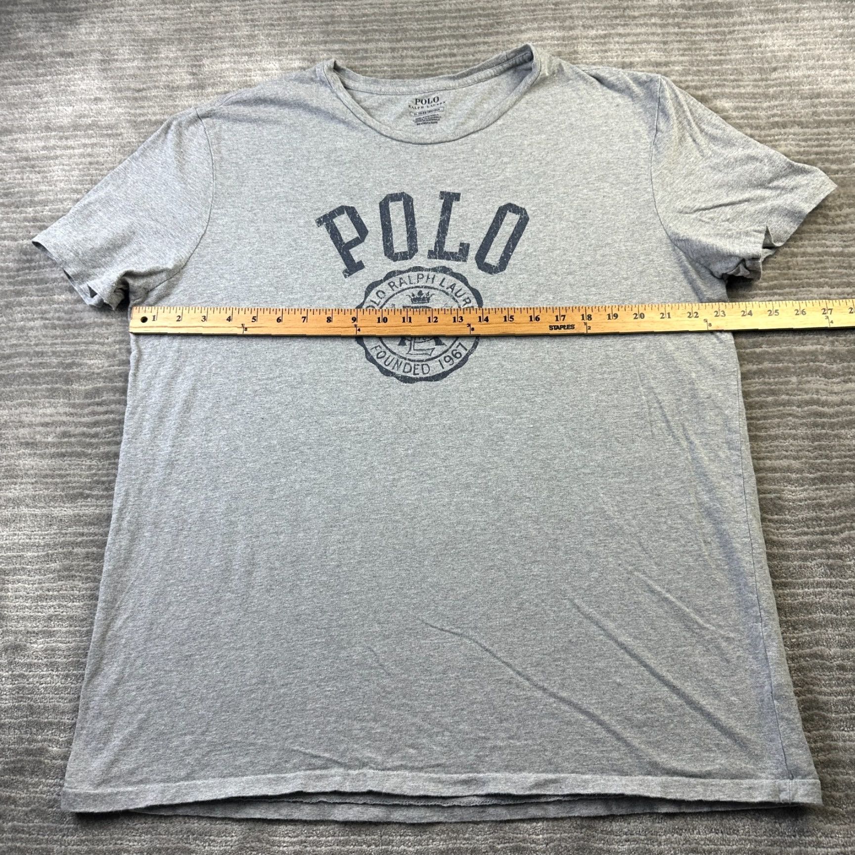 Polo Ralph Lauren Polo Ralph Lauren Shirt Mens Extra Large Gray New York Crest Logo Size US XL / EU 56 / 4 - 6 Thumbnail